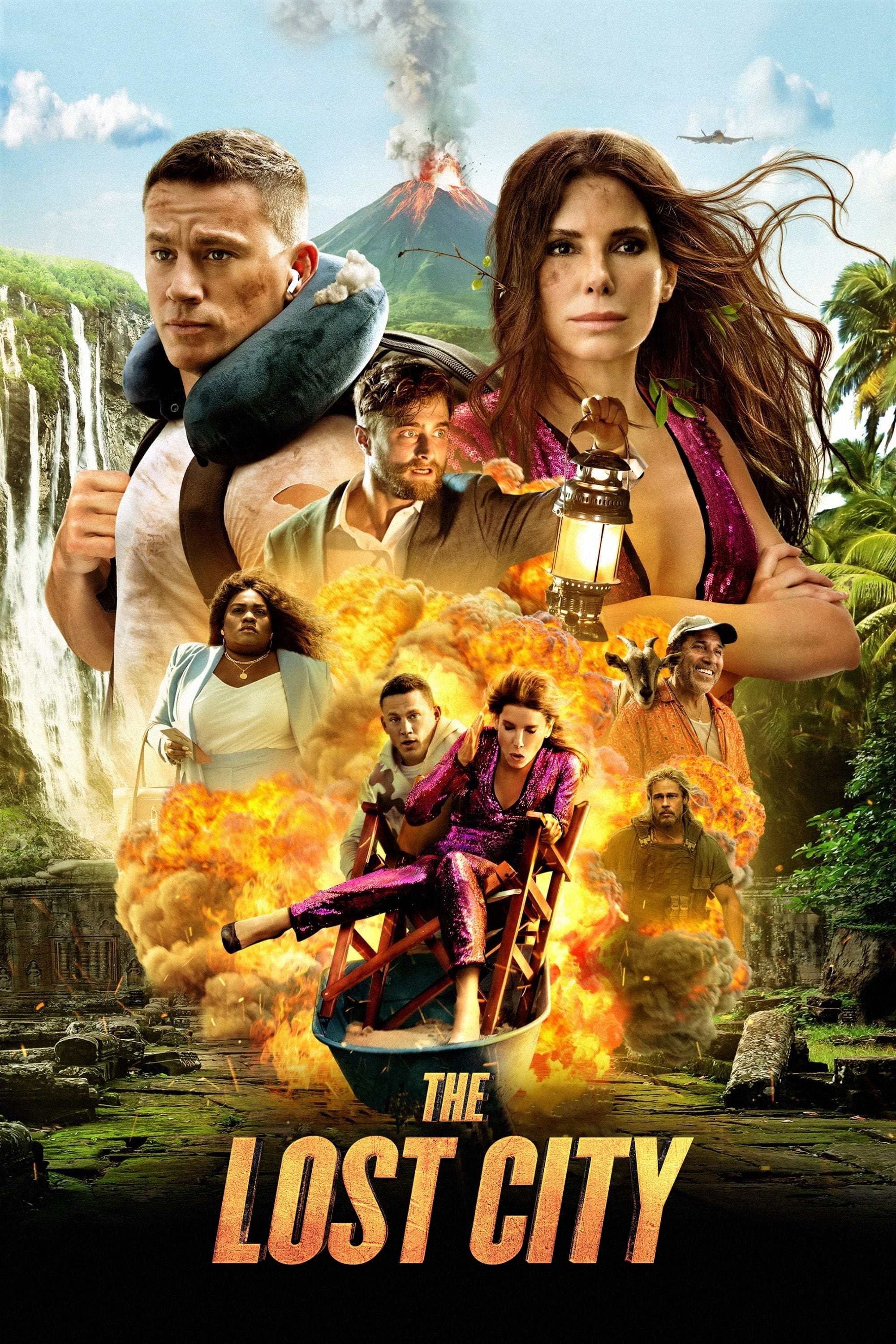 The Lost City (2022): The film stars Sandra Bullock, Channing Tatum, Daniel Radcliffe, Da'Vine Joy Randolph and Brad Pitt. 2000x3000 HD Wallpaper.