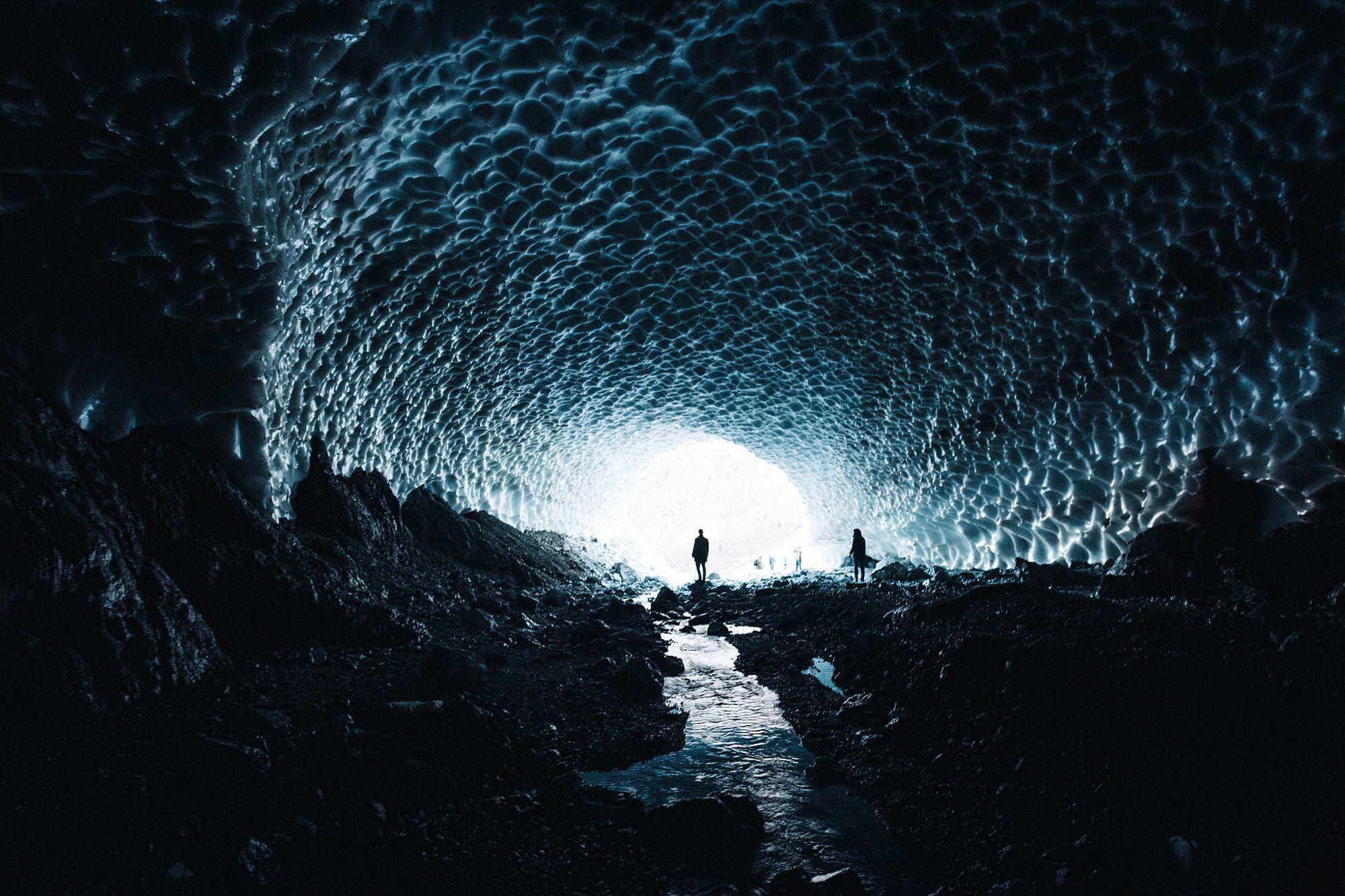 Ice Cave, Stunning high resolution, Icy splendor, Mesmerizing visuals, 2000x1340 HD Desktop