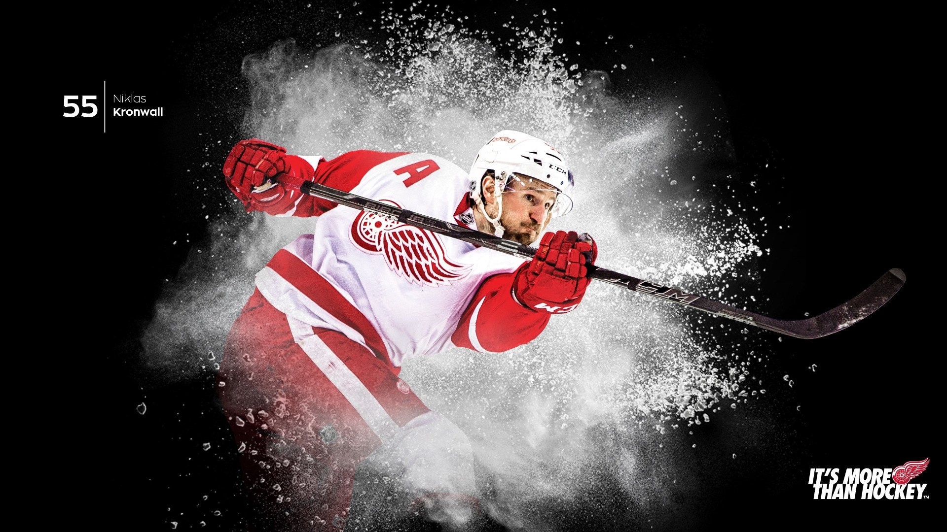 Detroit Red Wings: Niklas Kronwall, Scotty Bowman was hired as the head coach in 1993. 1920x1080 Full HD Background.