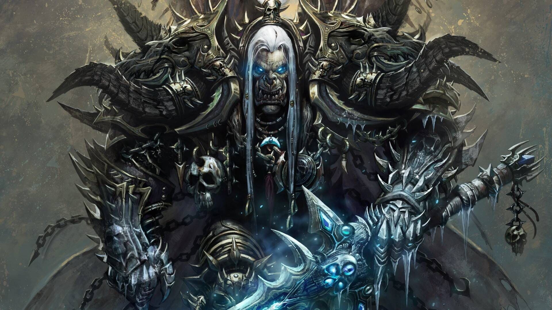 World of Warcraft: Ner'zhul, Warchief of Draenor, The Lich King. 1920x1080 Full HD Wallpaper.