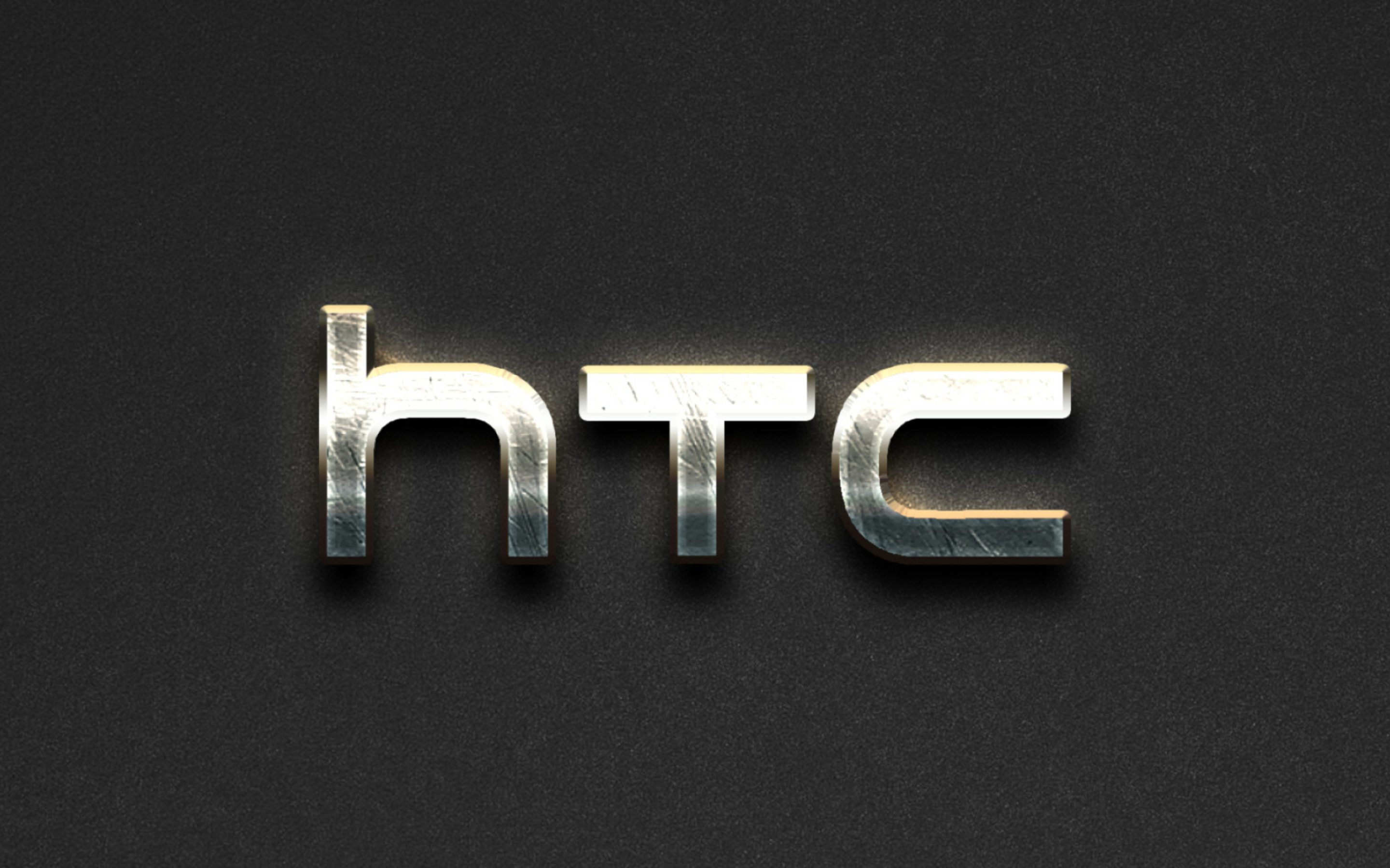 HTC Logo, Steel logo, Gray stone background, Creative art, 2880x1800 HD Desktop