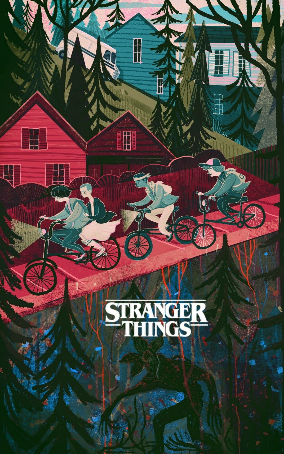 Stranger Things: The second season, consisting of nine episodes, was released on October 27, 2017. 1200x1920 HD Background.