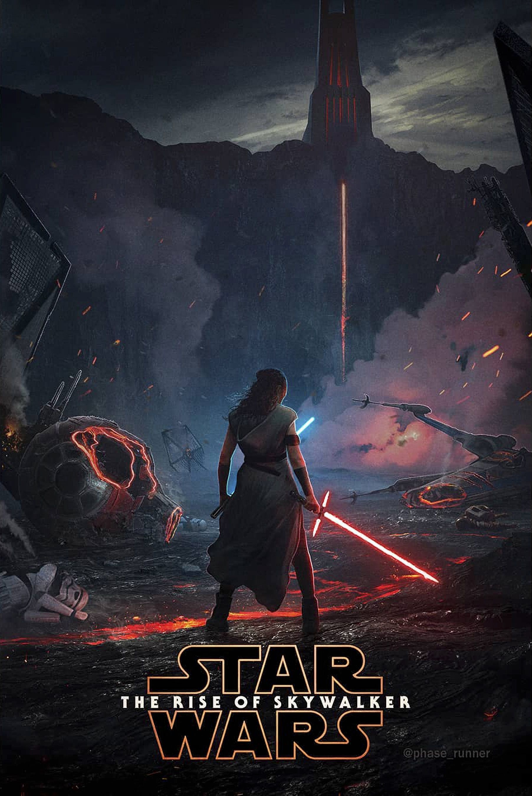 Fan-made poster, Star Wars: The Rise of Skywalker, Rey, Movie poster, 1810x2700 HD Handy