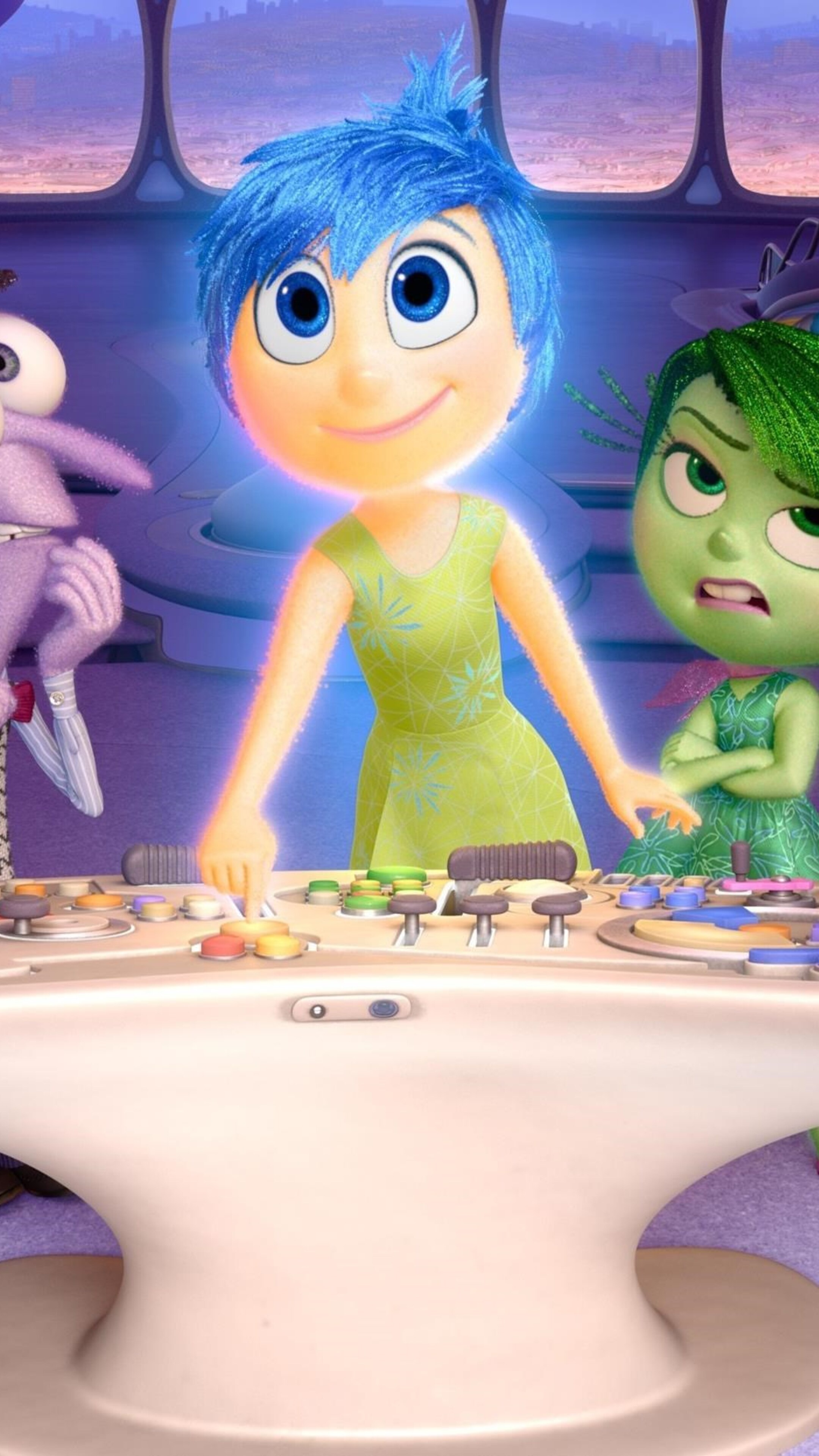 Inside Out emotions, Anger, Disgust, Joy, Sadness, Xperia wallpapers, 2160x3840 4K Phone