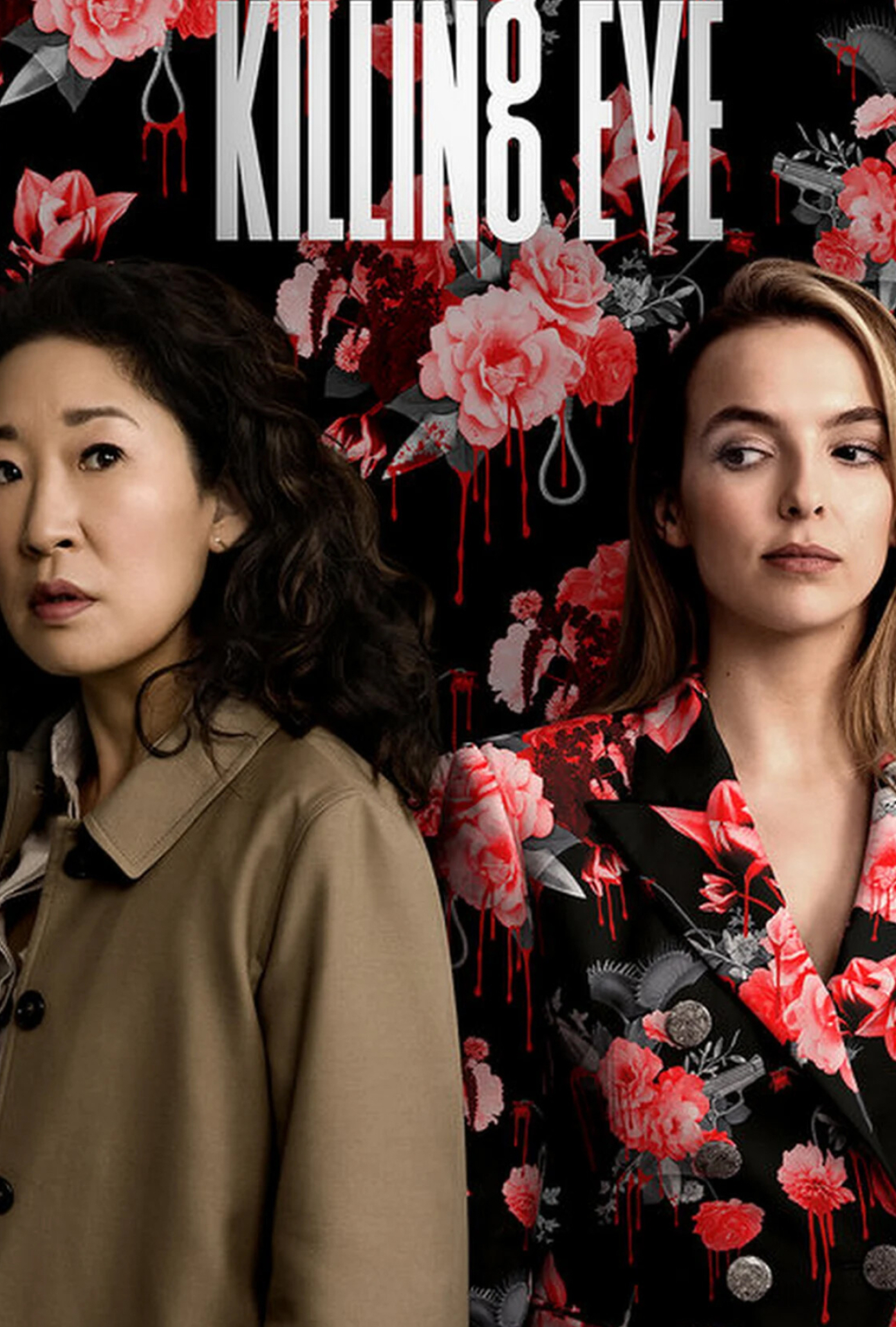 Killing Eve: Season 2, Sandra Oh and Jodie Comer, British TV series. 1400x2070 HD Background.