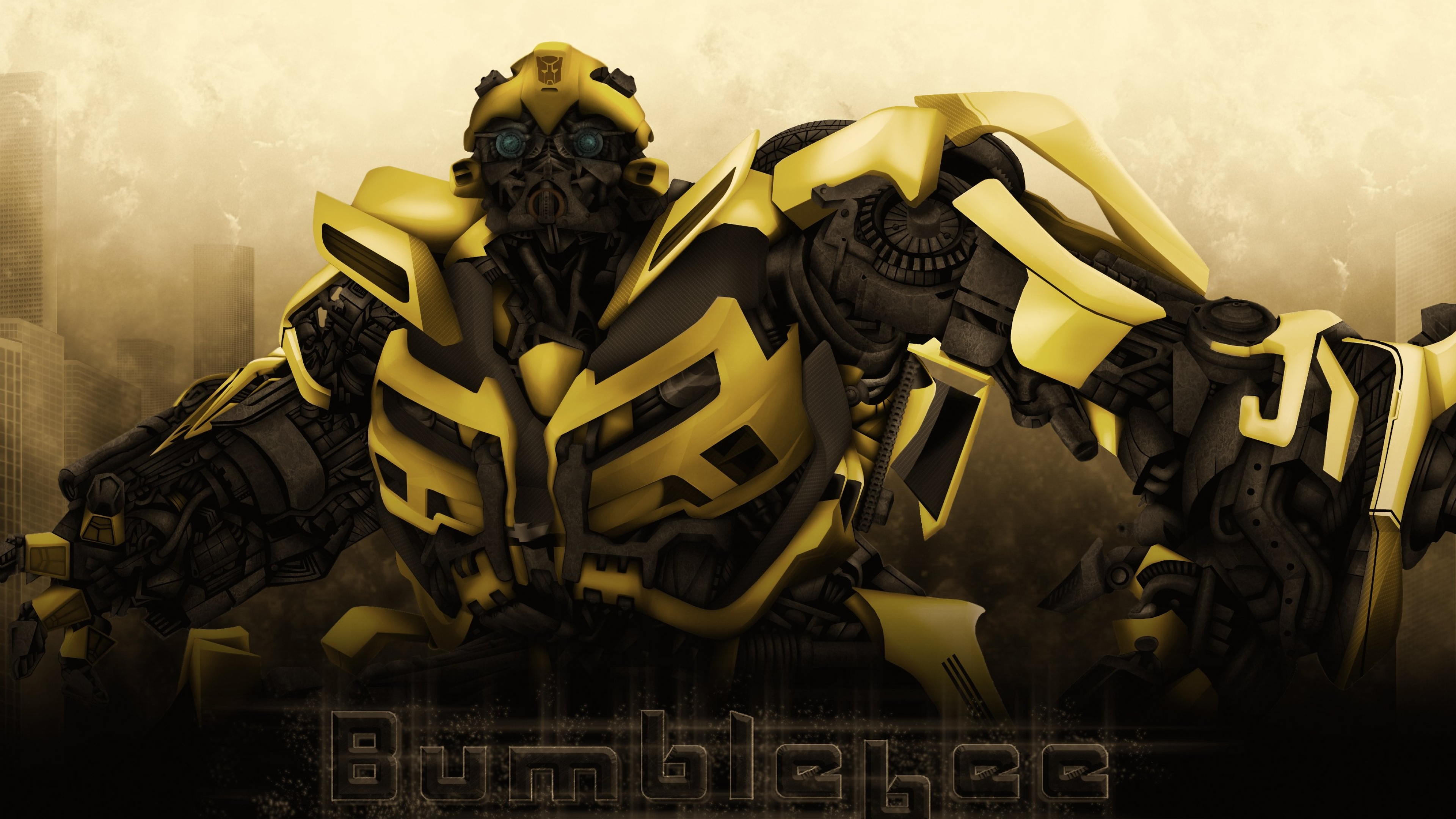 Transformer Bumblebee, Camaro yellow, Autobot car, Racecar, 3840x2160 4K Desktop