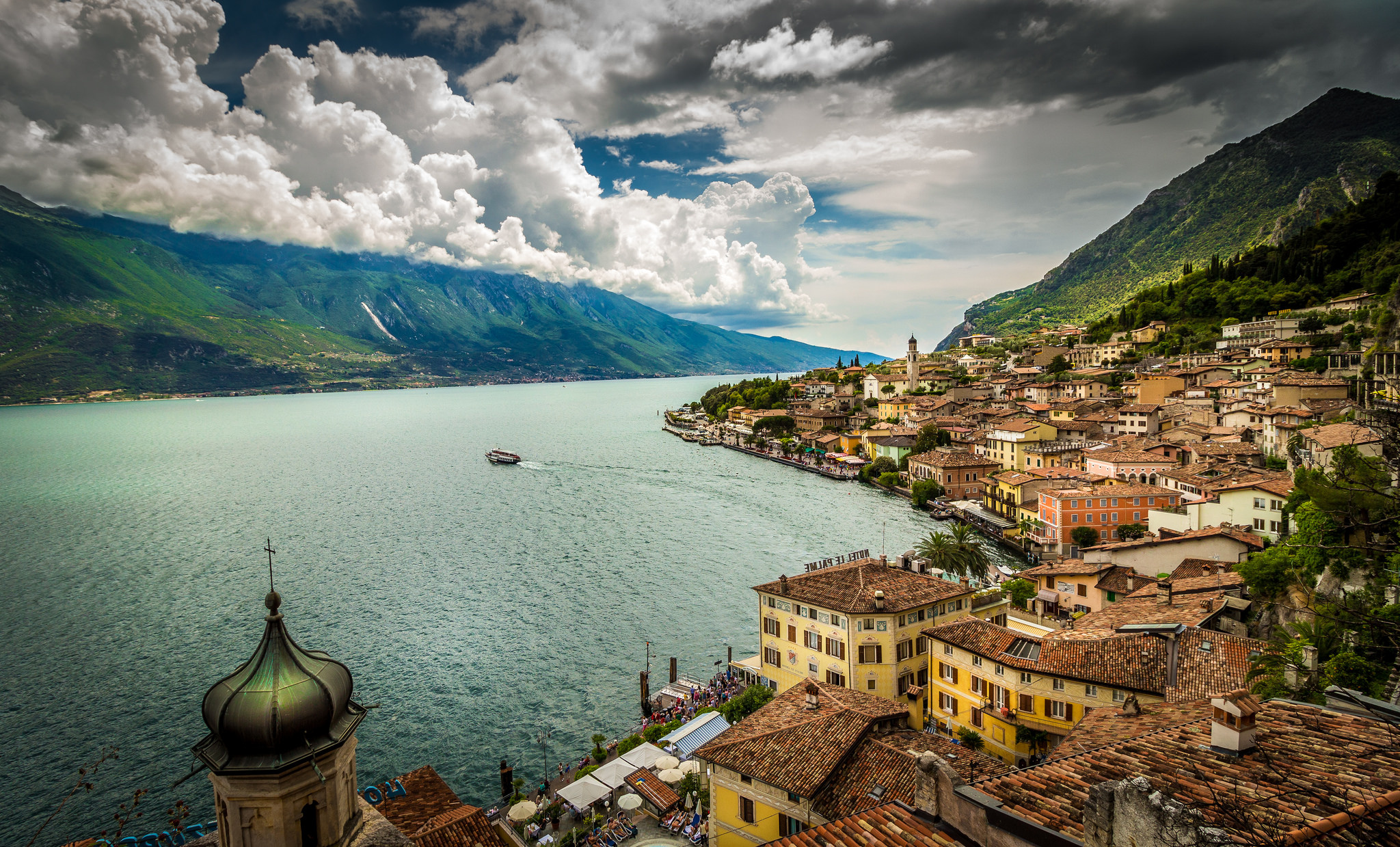 Lake Garda, Italian landscape, Limone sul Garda, Natural beauty, 2050x1240 HD Desktop
