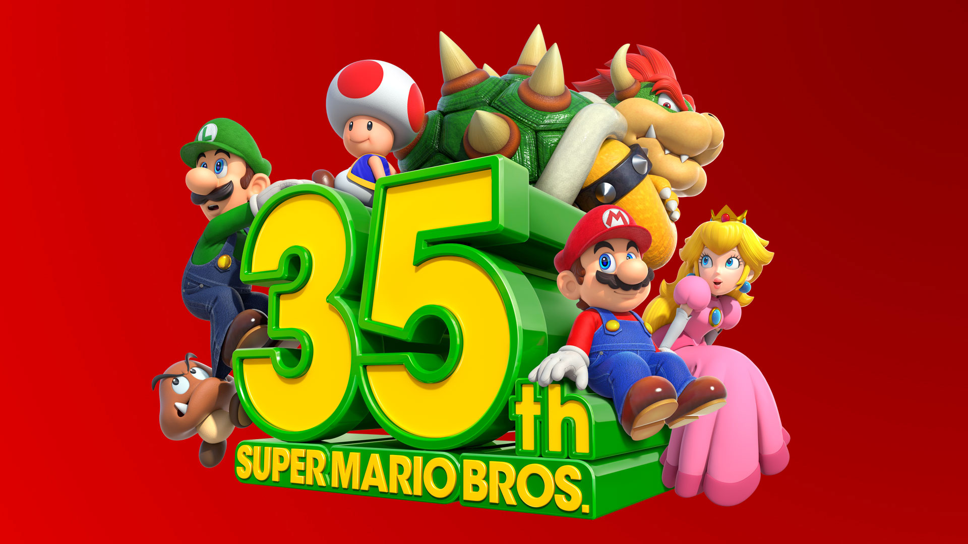 35 Jahre Super Mario Bros., Mario chronicle, Gaming anniversary, Video game celebration, 1920x1080 Full HD Desktop