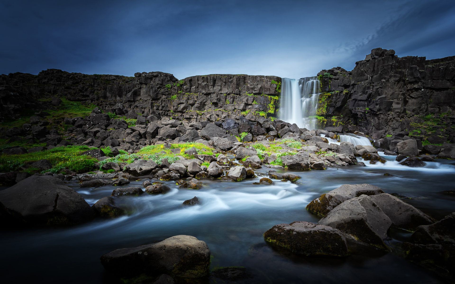 Thingvellir National Park, Oxararfoss waterfall, Best HD desktop wallpapers, Tablets and mobile phones, 1920x1200 HD Desktop