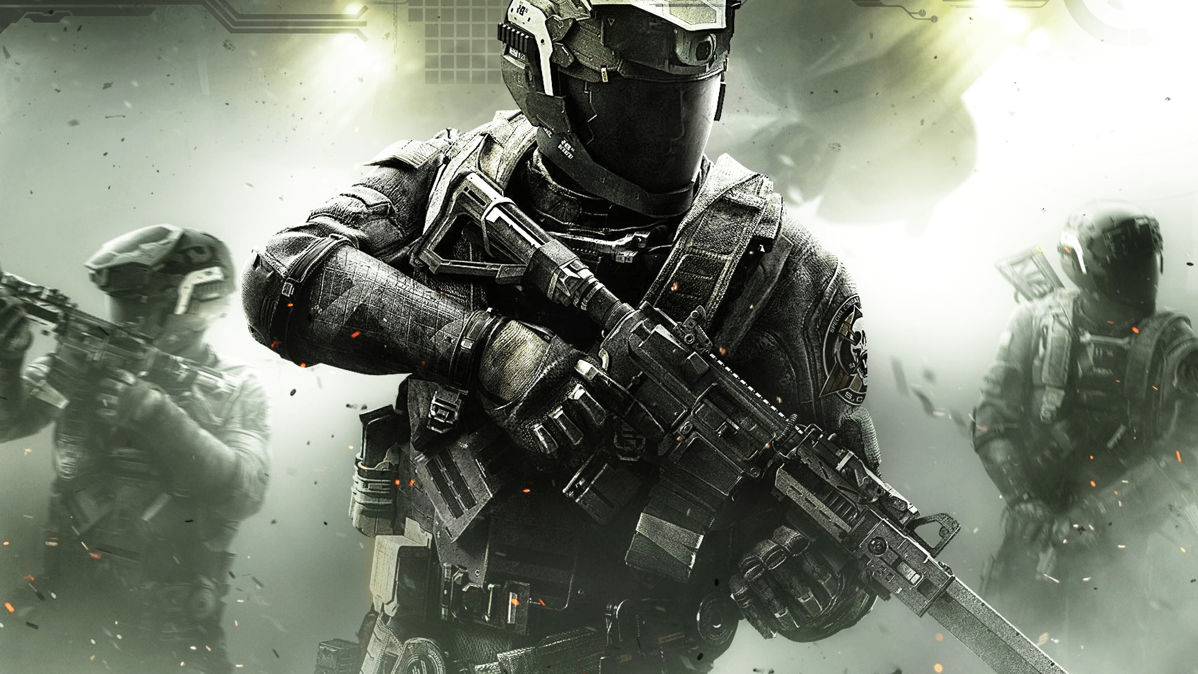 Call of Duty, Striking wallpapers, Powerful weaponry, Intense firefights, 3840x2160 4K Desktop