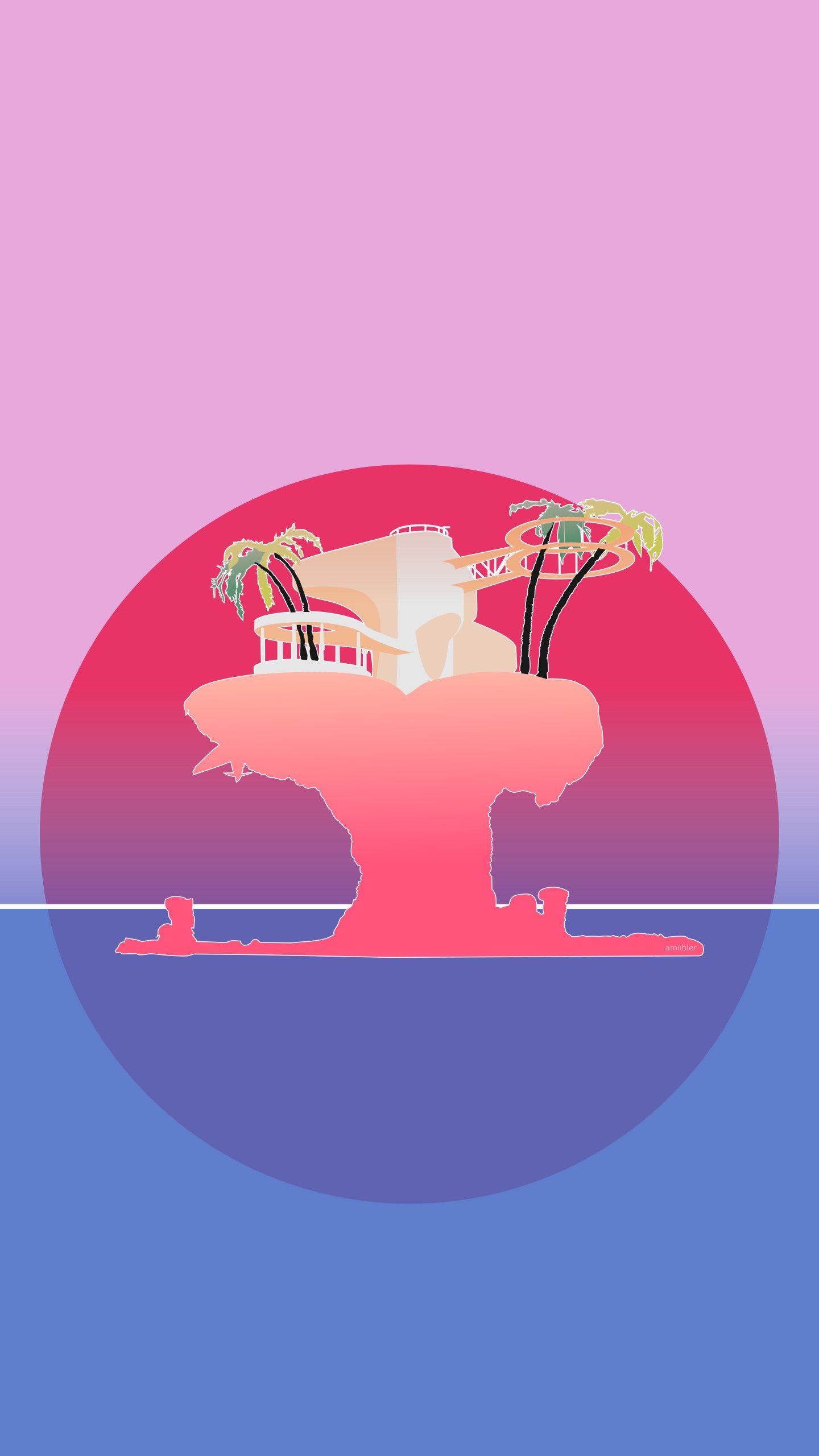 Gorillaz: Plastic Beach, The abandoned island, The songs conveying the ideas of pollution and the rise of cyberculture. 1440x2560 HD Background.