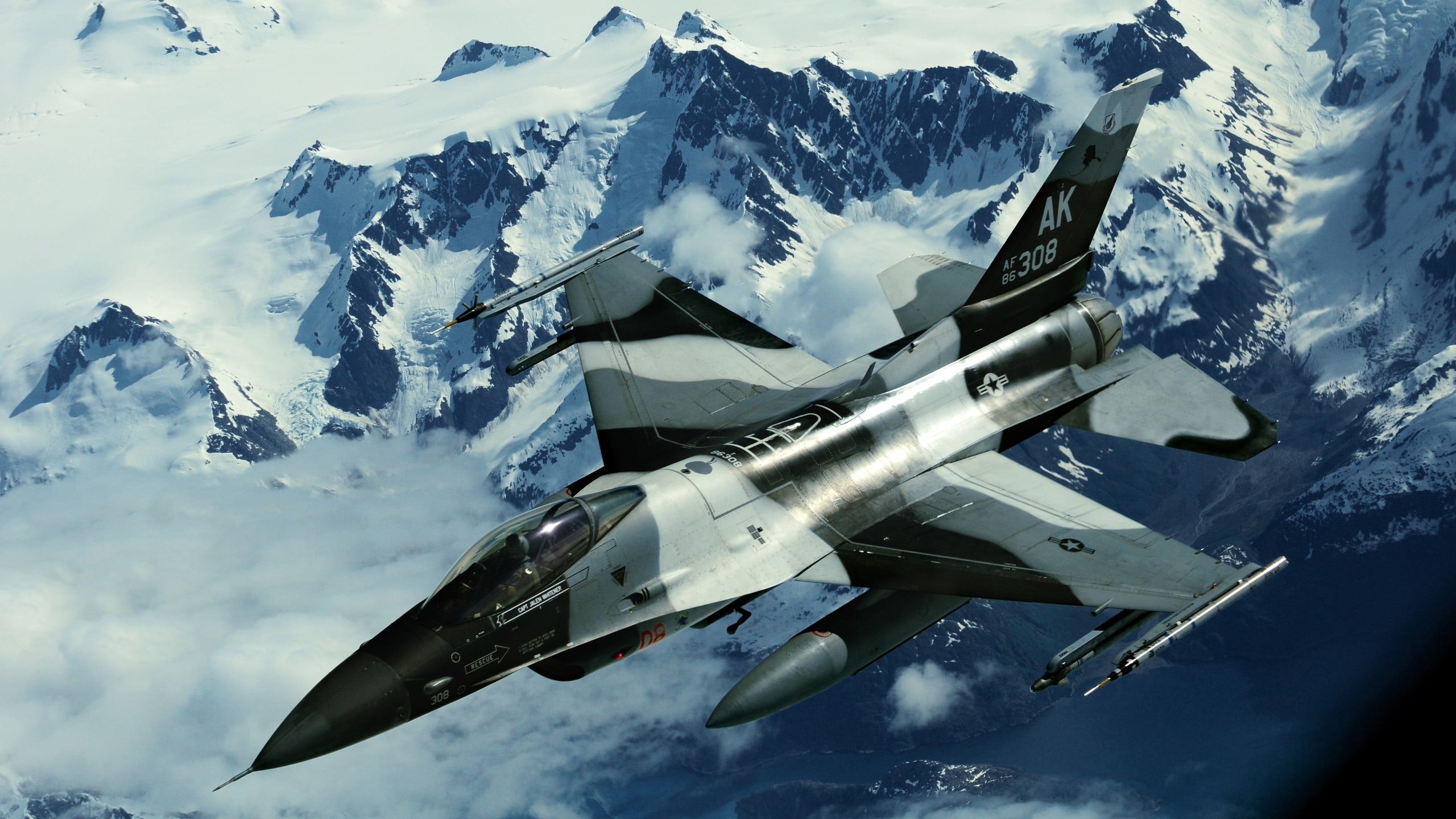 Fighting Falcon, Gray and black, General Dynamics, HD wallpaper, 2560x1440 HD Desktop