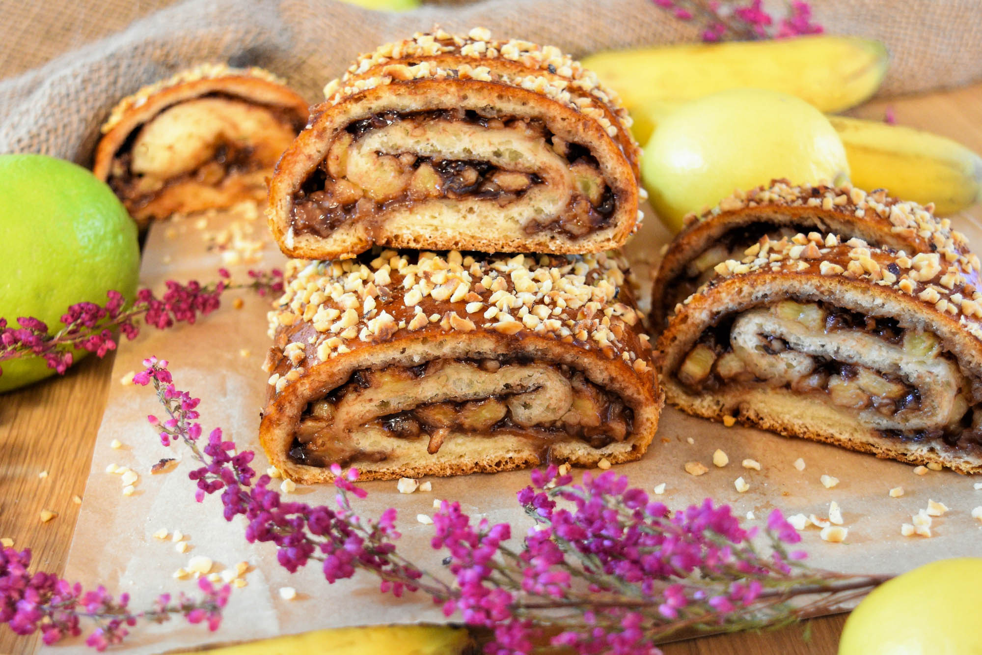 Strudel: Baked until the dough becomes golden brown and crispy. 2000x1340 HD Background.