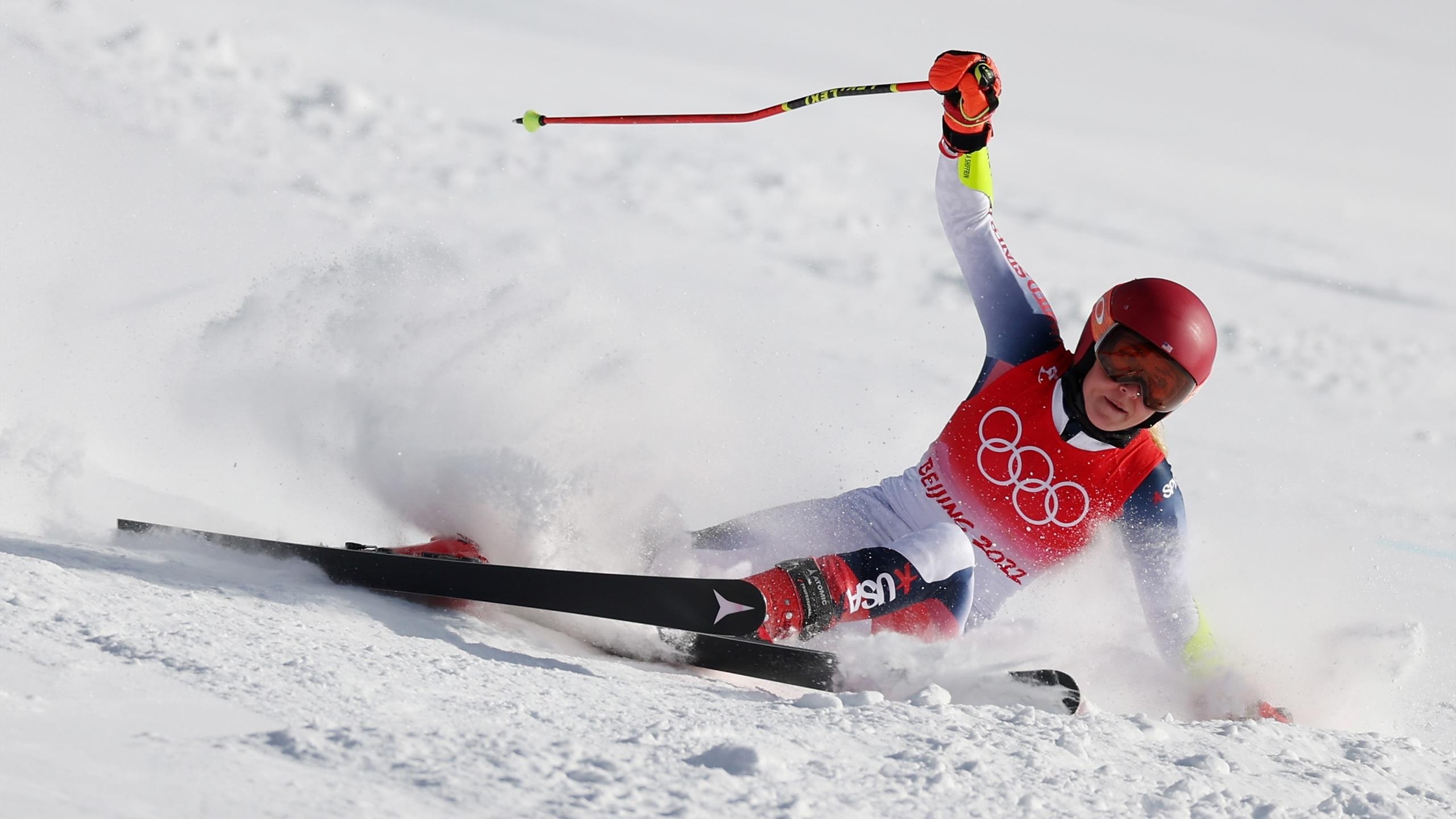 Mikaela Shiffrin, Winter Olympics 2022, Giant Slalom, 2560x1440 HD Desktop