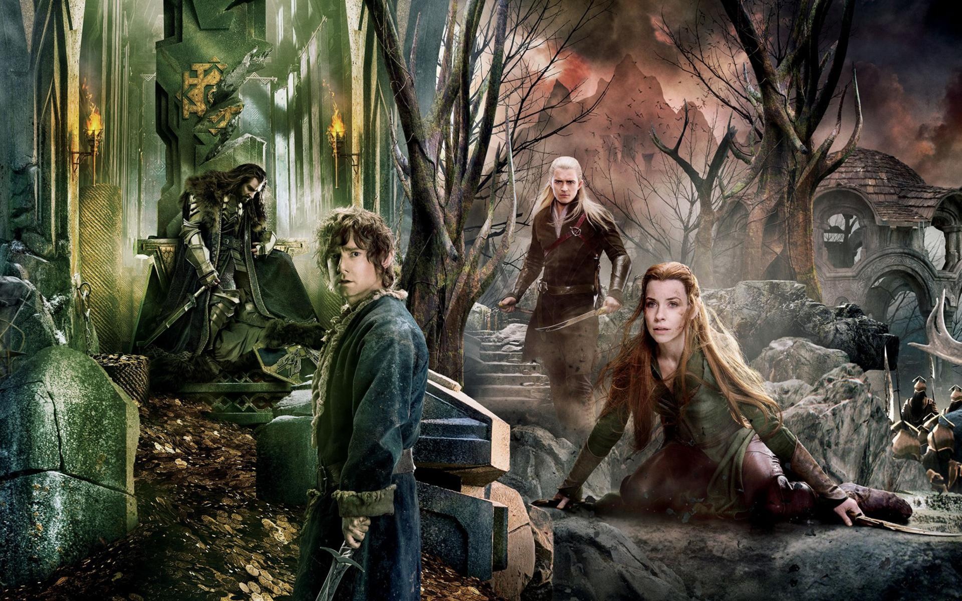 The Hobbit (Movie): Thorin Oakenshield, Legolas, Elf. 1920x1200 HD Background.