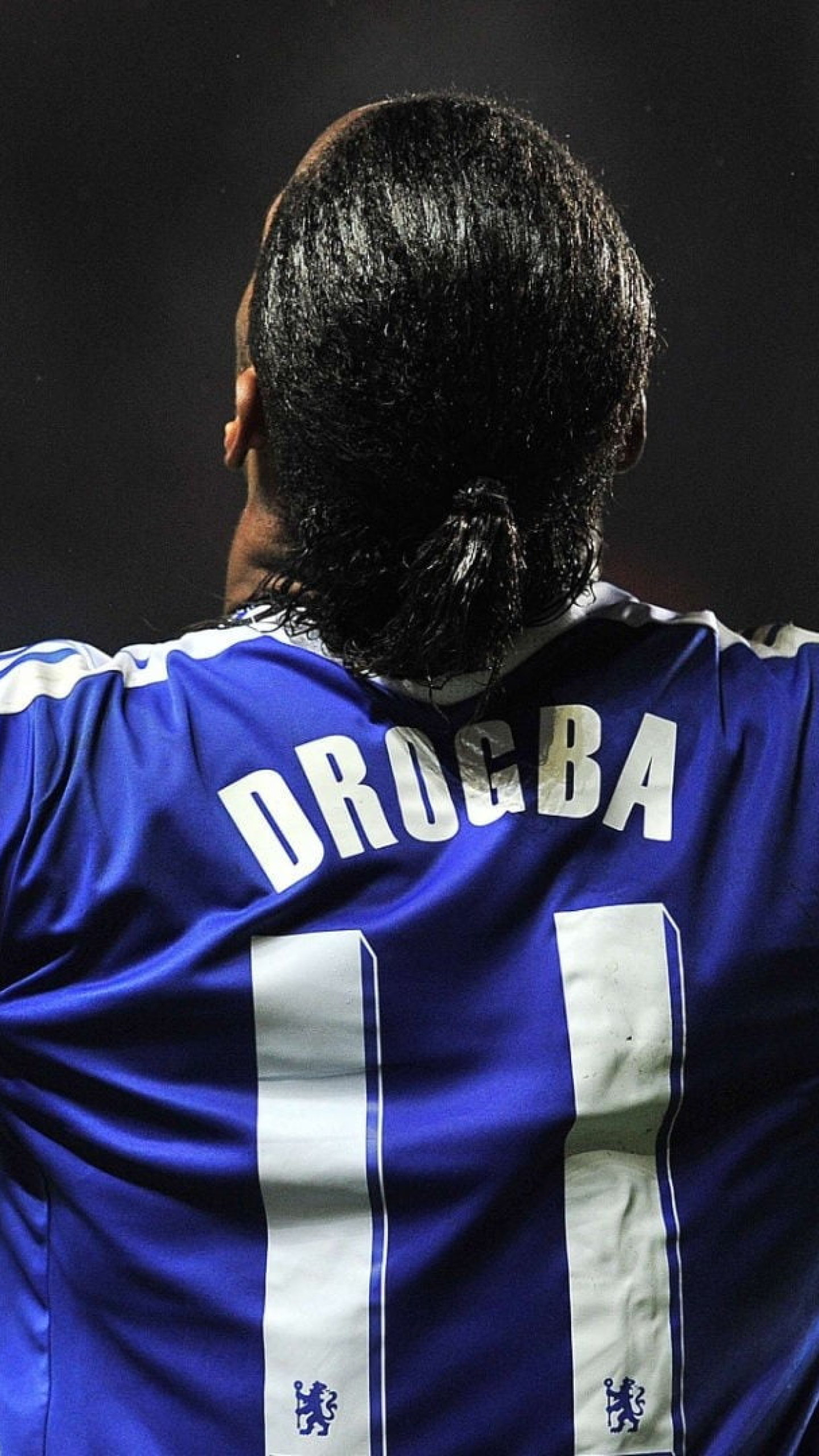Drogba: Didier Yves Drogba Tebily, made his professional debut aged 18 for Ligue 2 club Le Mans. 1440x2560 HD Background.