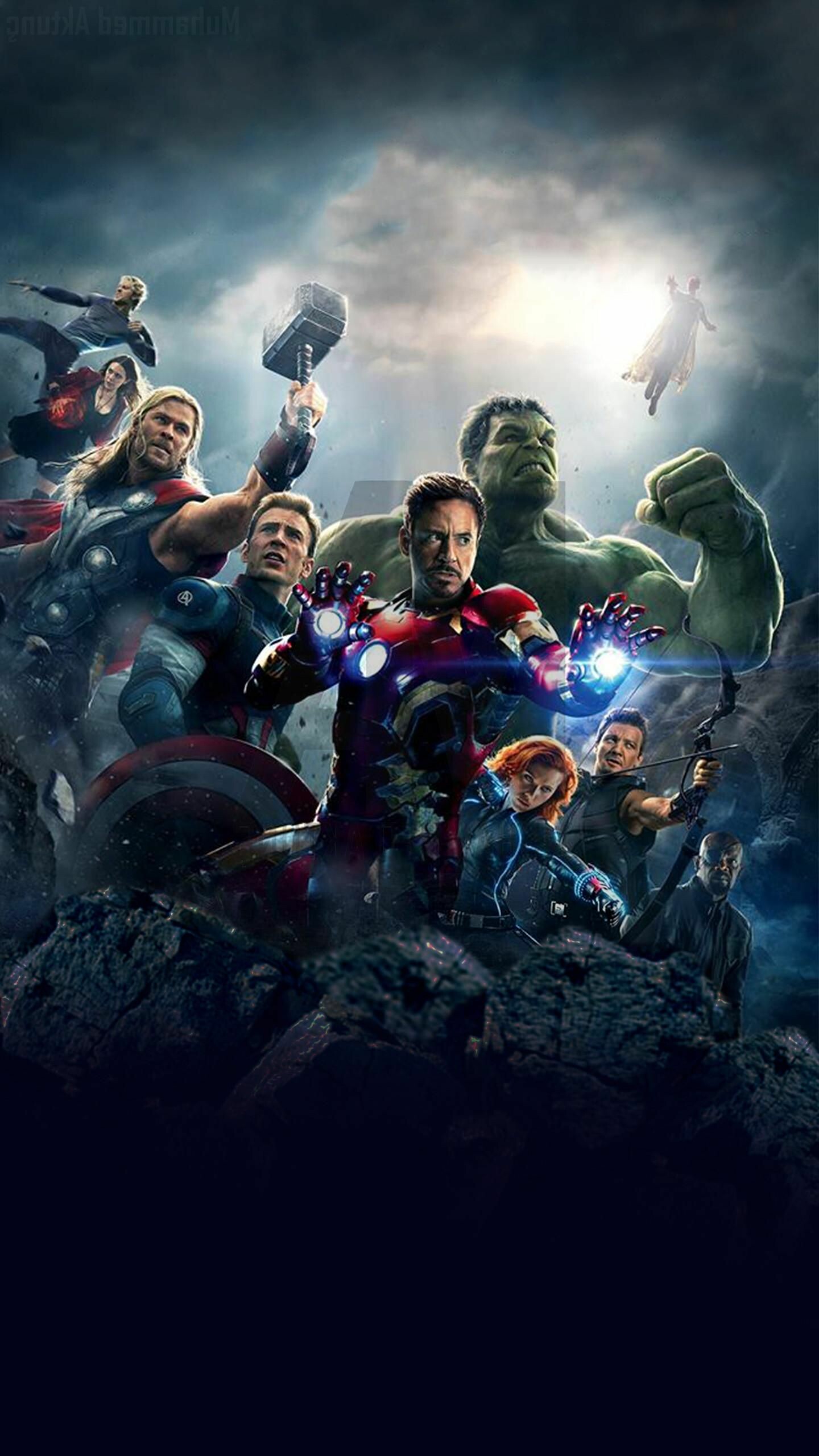 Avengers: The central team of protagonist superheroes of "The Infinity Saga" within the Marvel Cinematic Universe. 1440x2560 HD Wallpaper.