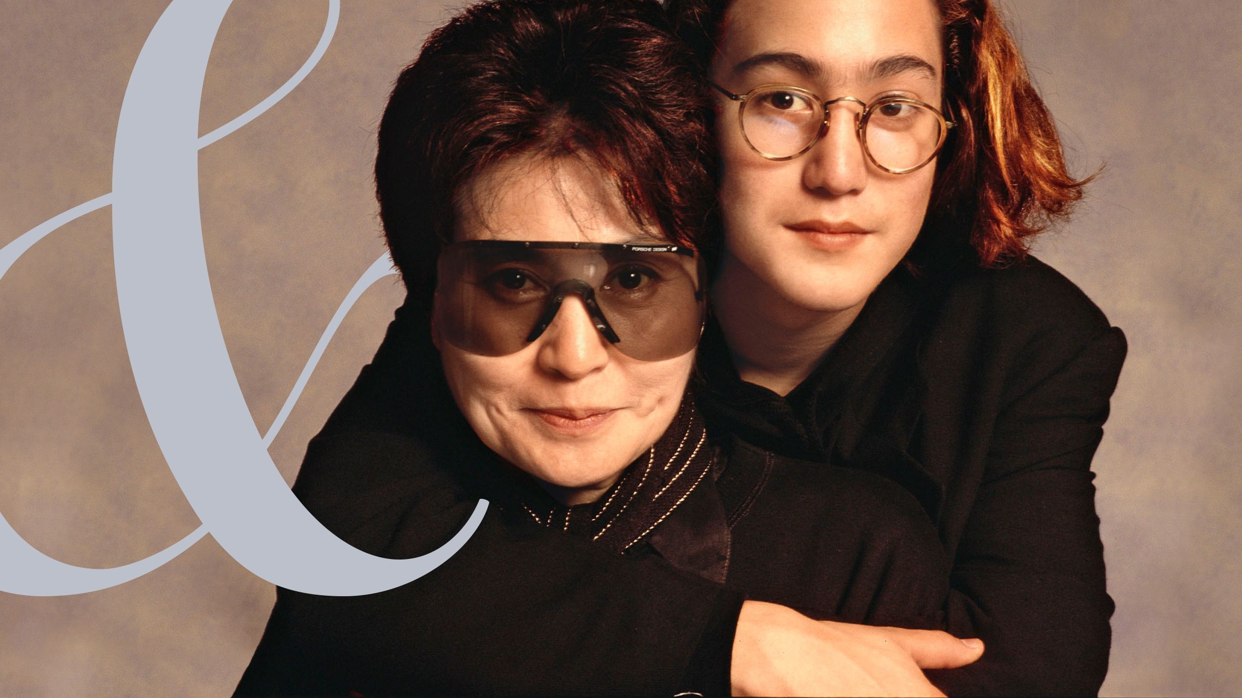 Yoko Ono, Sean Lennon interview, Yoko Ono poses, Famous couple, 2500x1410 HD Desktop