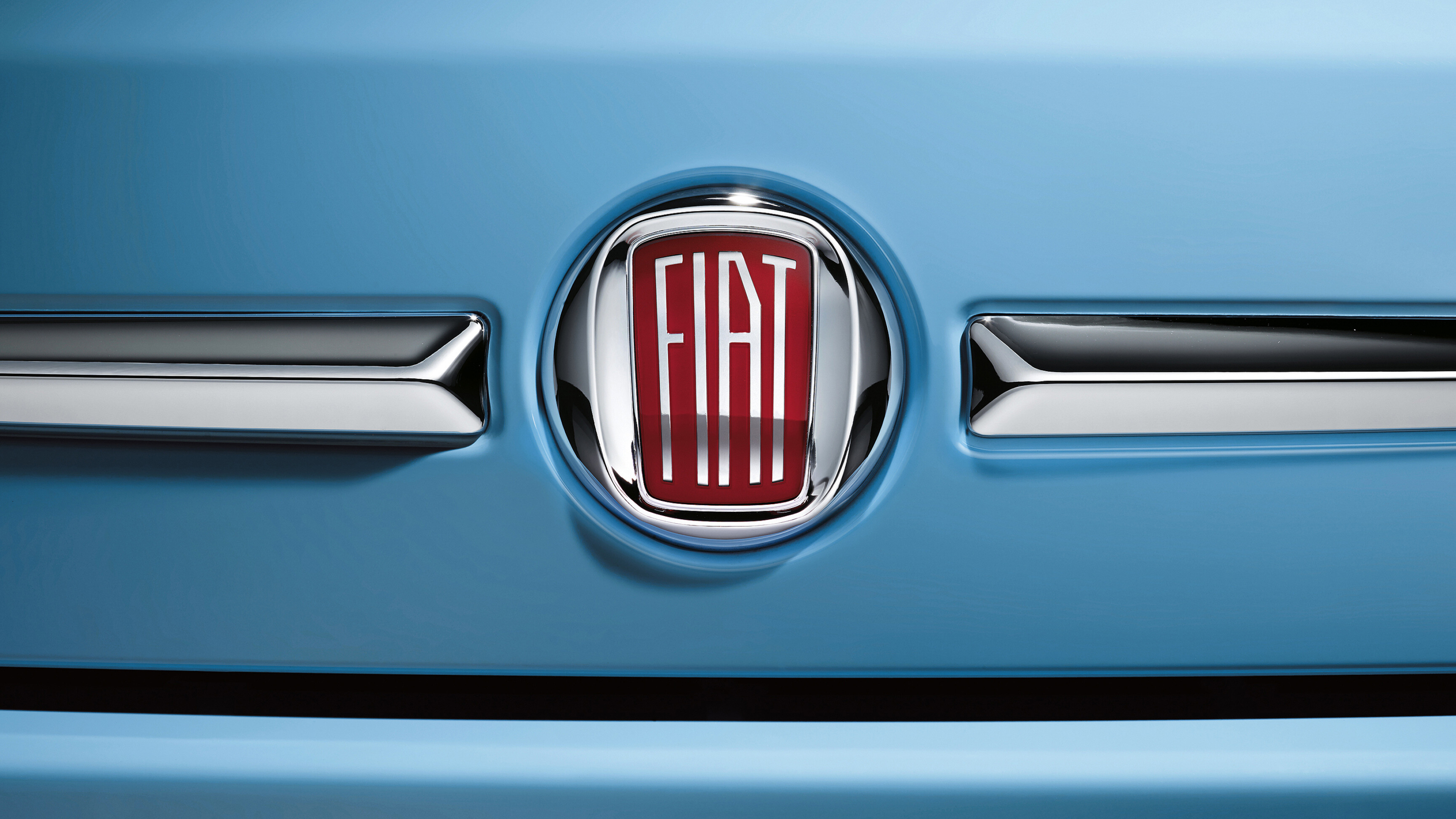 Fiat: 500 Vintage '57, 2015, Company logo. 3840x2160 4K Background.