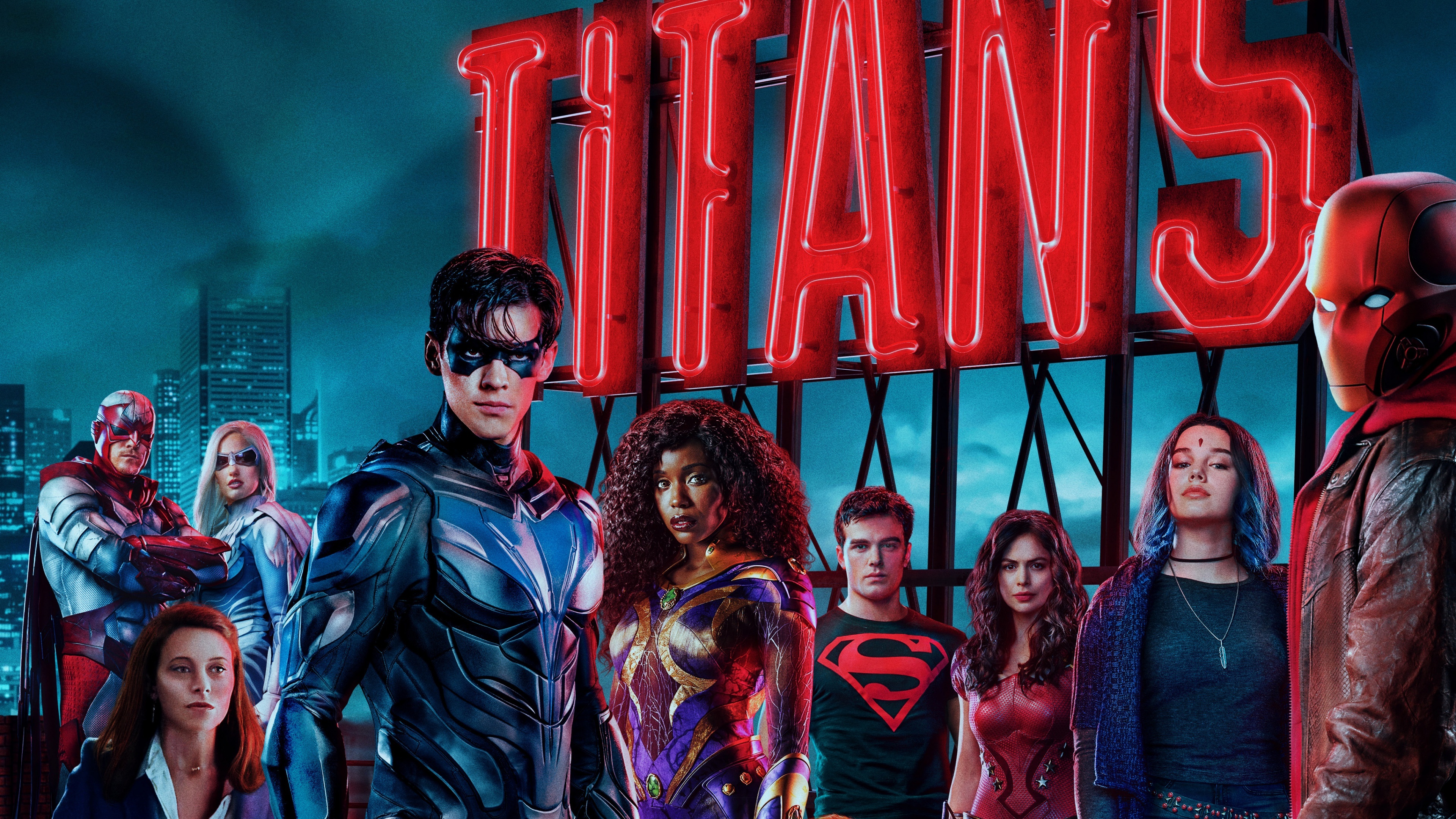 Titans TV series, Wallpapers collection, Visual appeal, Characters and action, 3840x2160 4K Desktop