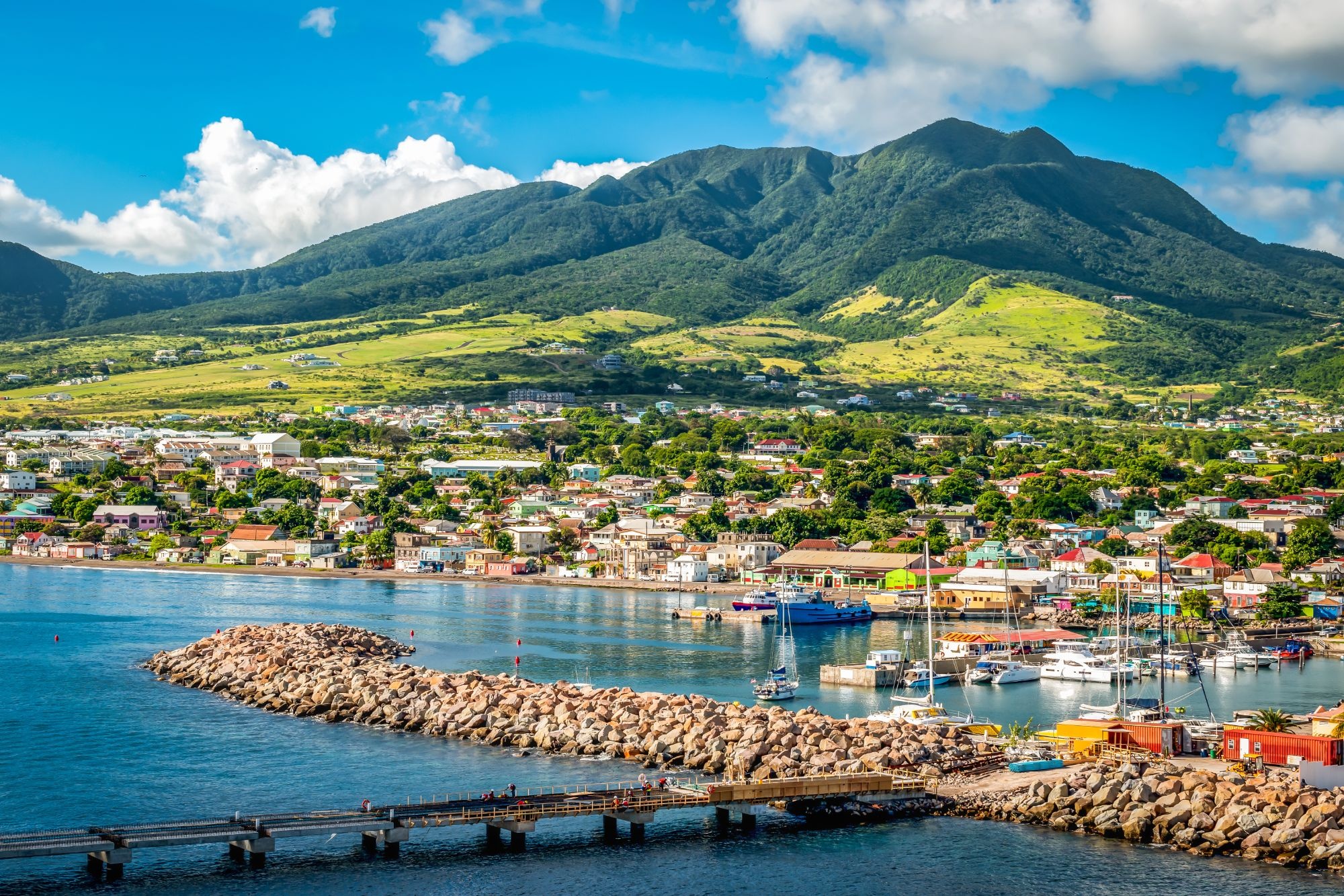 Saint Kitts and Nevis: The national anthem is "O Land of Beauty!", Port Zante. 2000x1340 HD Wallpaper.
