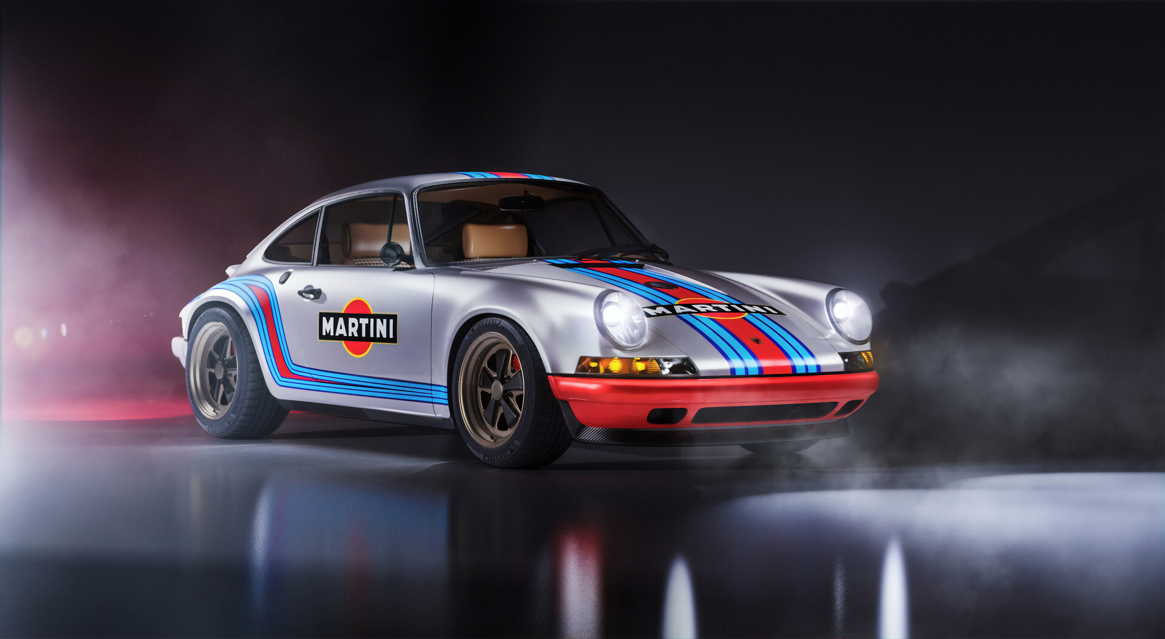 Porsche 911: Singer, Cars, Martini Racing, German sports cars. 3840x2110 HD Background.