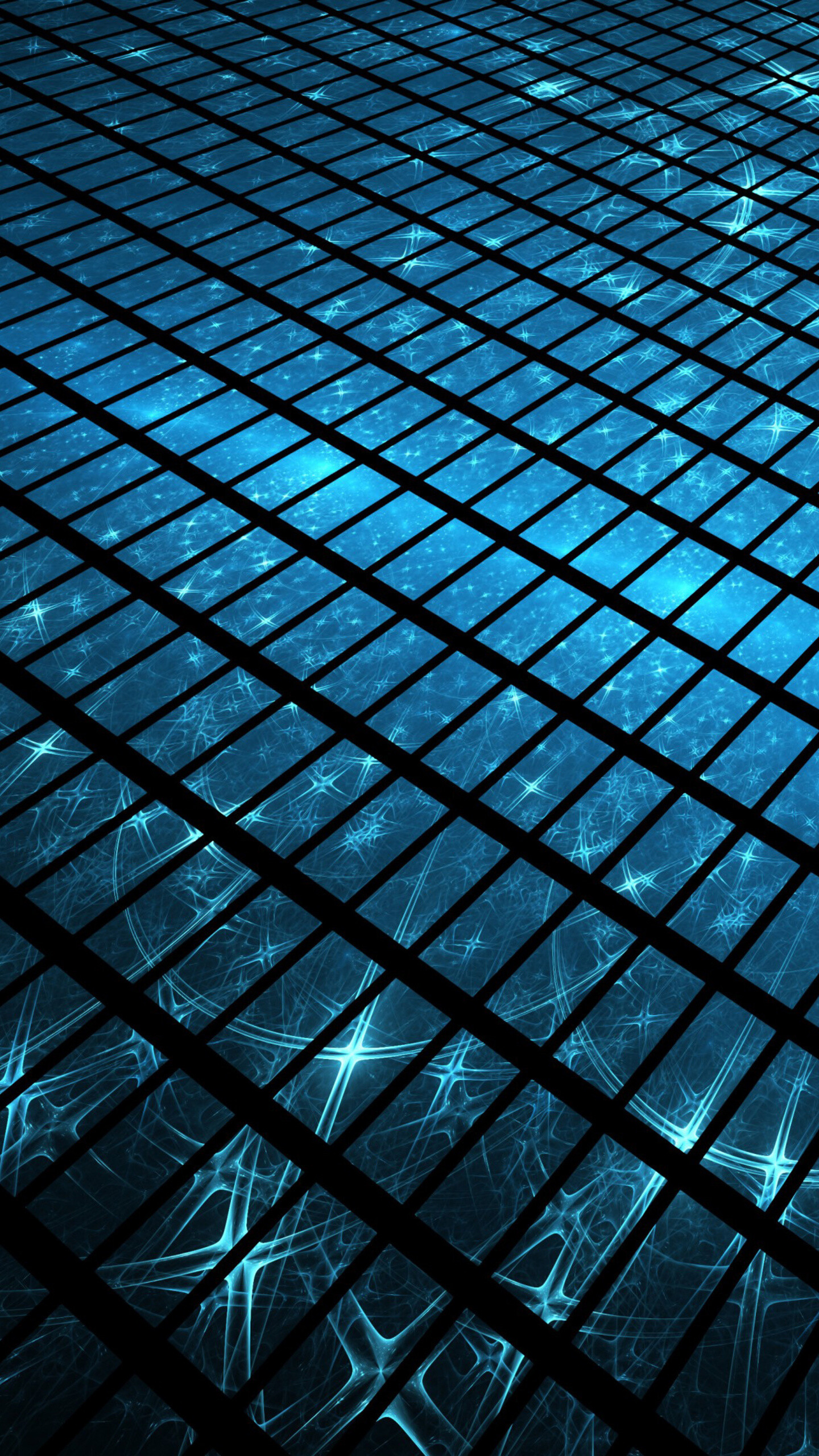 Geometric Abstract: Cube lines, Rectangles, Parallel lines, Figures. 1440x2560 HD Wallpaper.
