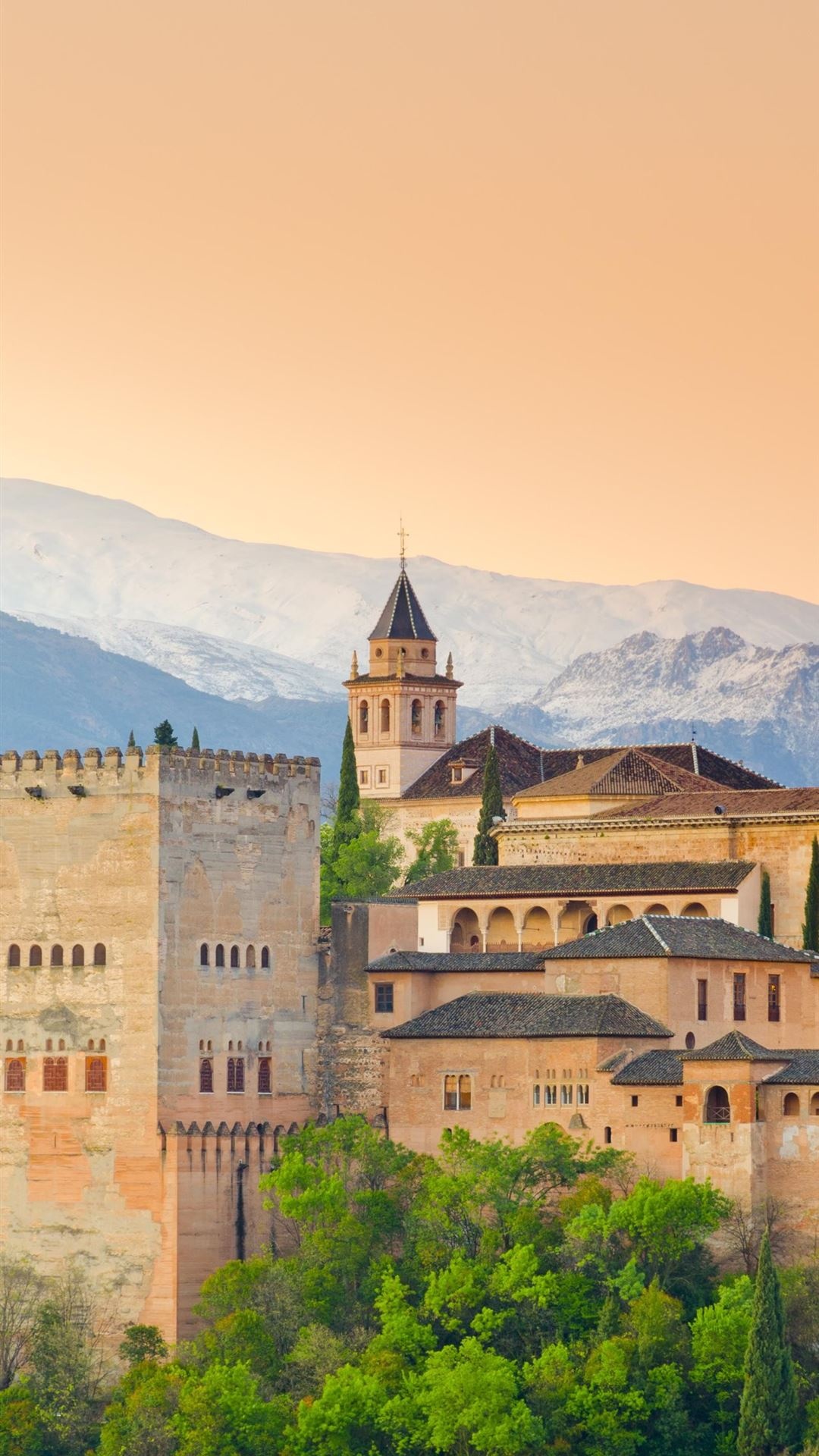 The Alhambra, Spanish architecture, Ornate details, Historical landmark, 1080x1920 Full HD Handy