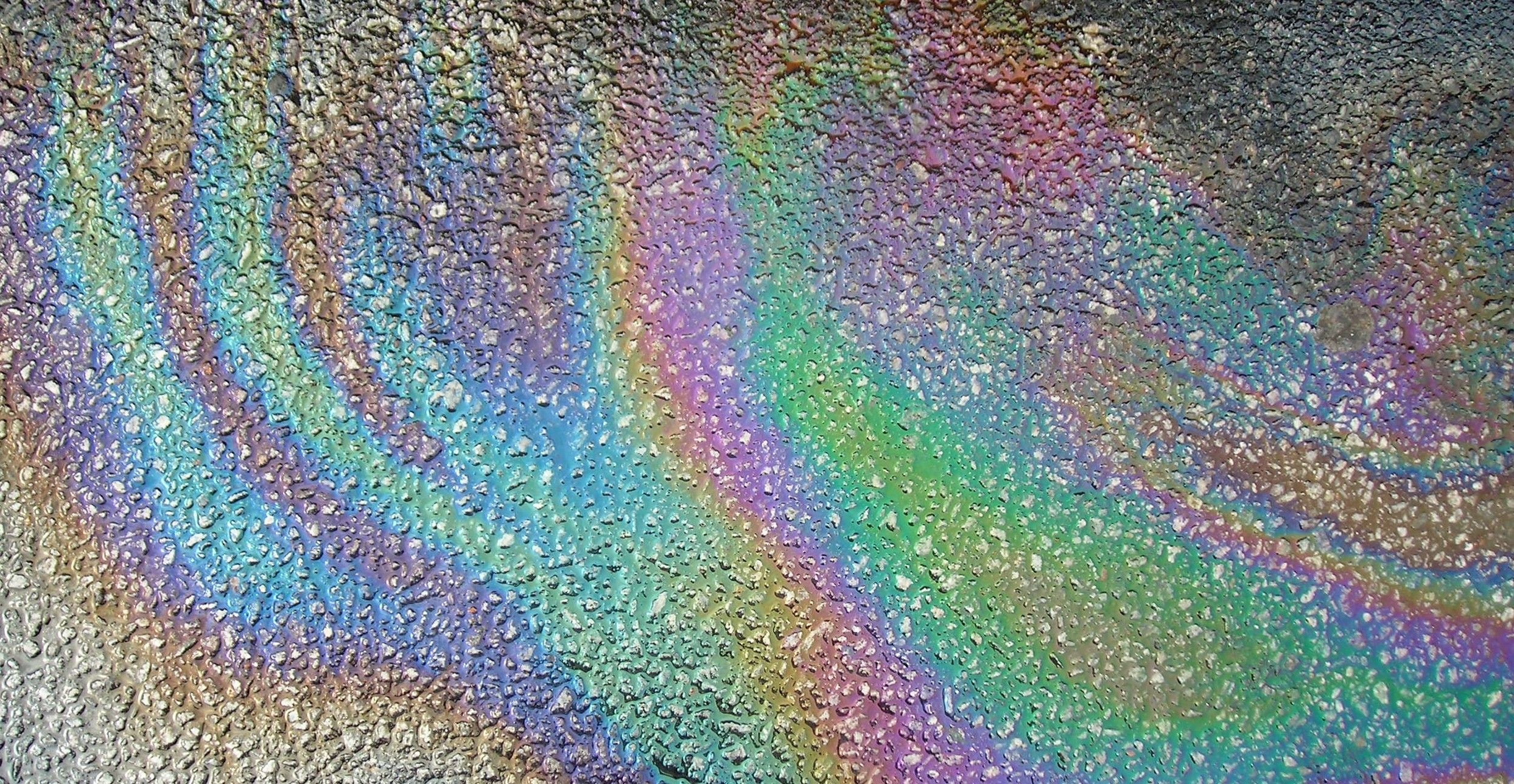 Oil stain, Holographic Wallpaper, 2490x1290 HD Desktop