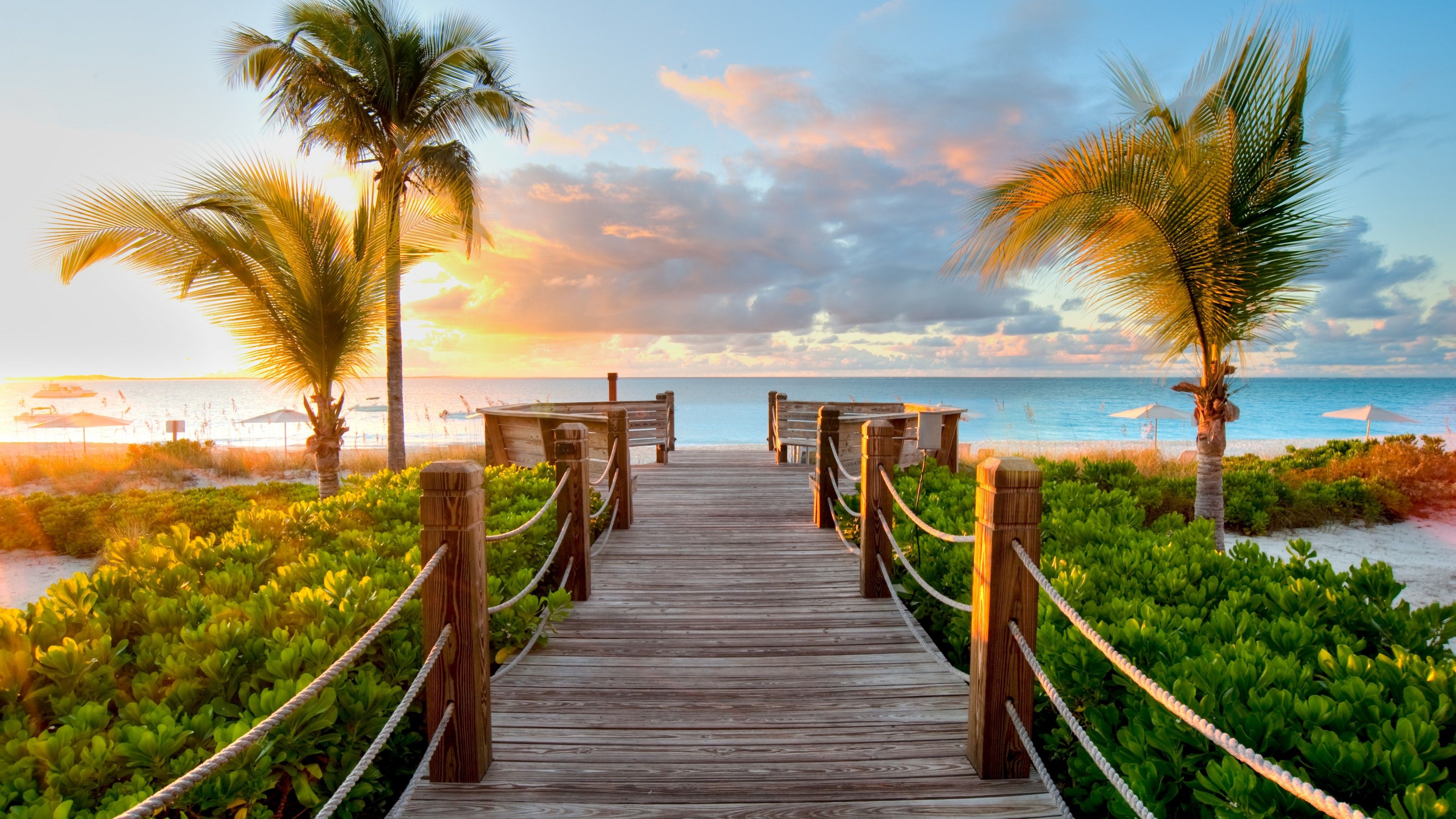 Turks and Caicos, Travels, Caribbean paradise, HD wallpapers, 3840x2160 4K Desktop