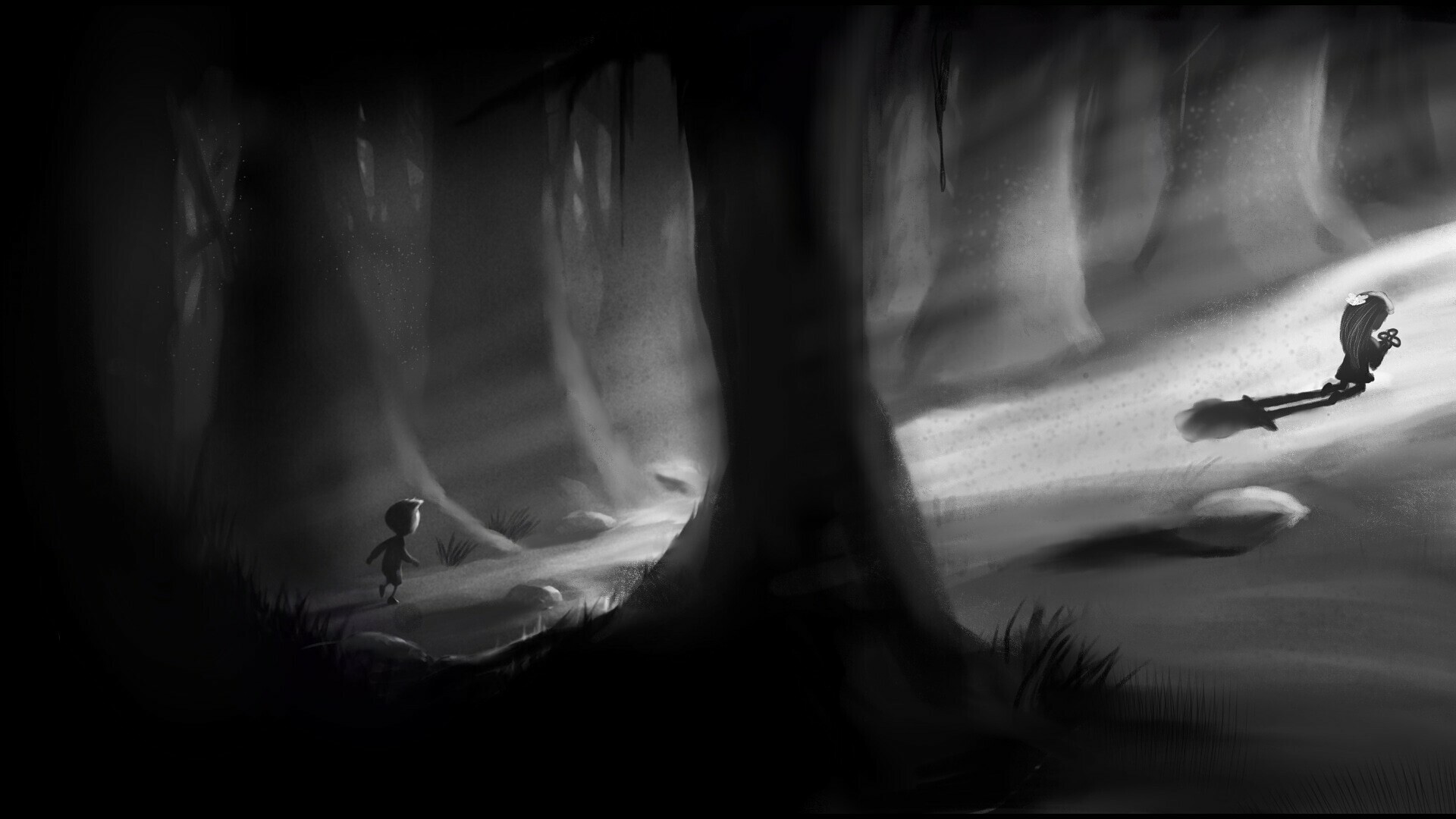 Limbo: A bleak and consistently entertaining puzzle platformer by Playdead. 1920x1080 Full HD Background.