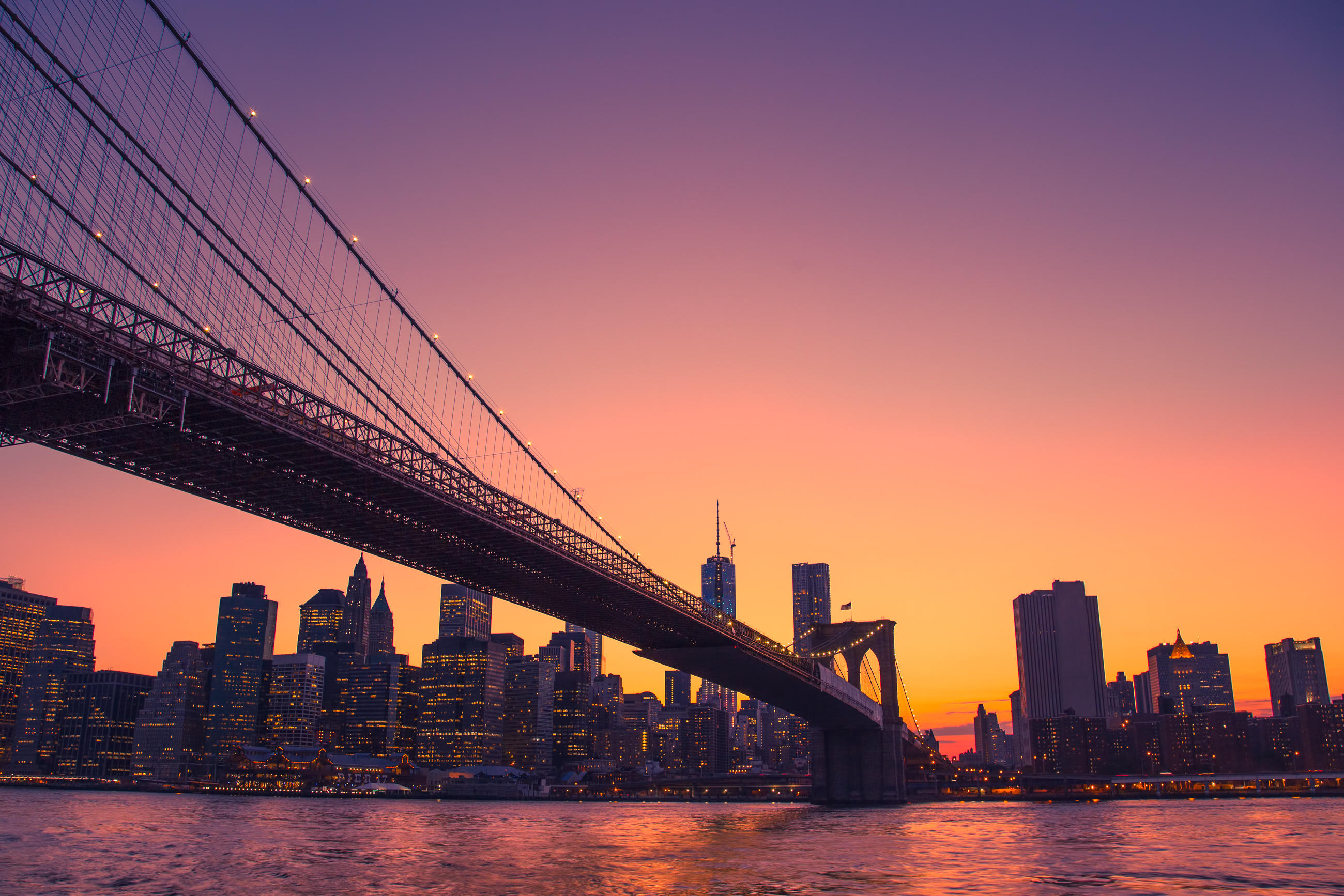 New York sunset, Early sunset in NYC, Golden hues, Fall 2022, 2600x1740 HD Desktop