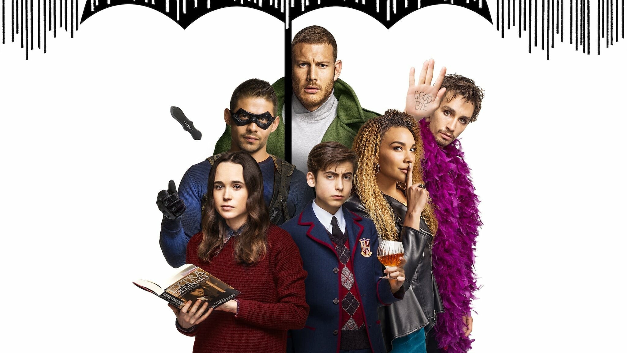The Umbrella Academy: Netflix original superhero-comedy-drama series created by Steve Blackman. 2050x1160 HD Wallpaper.