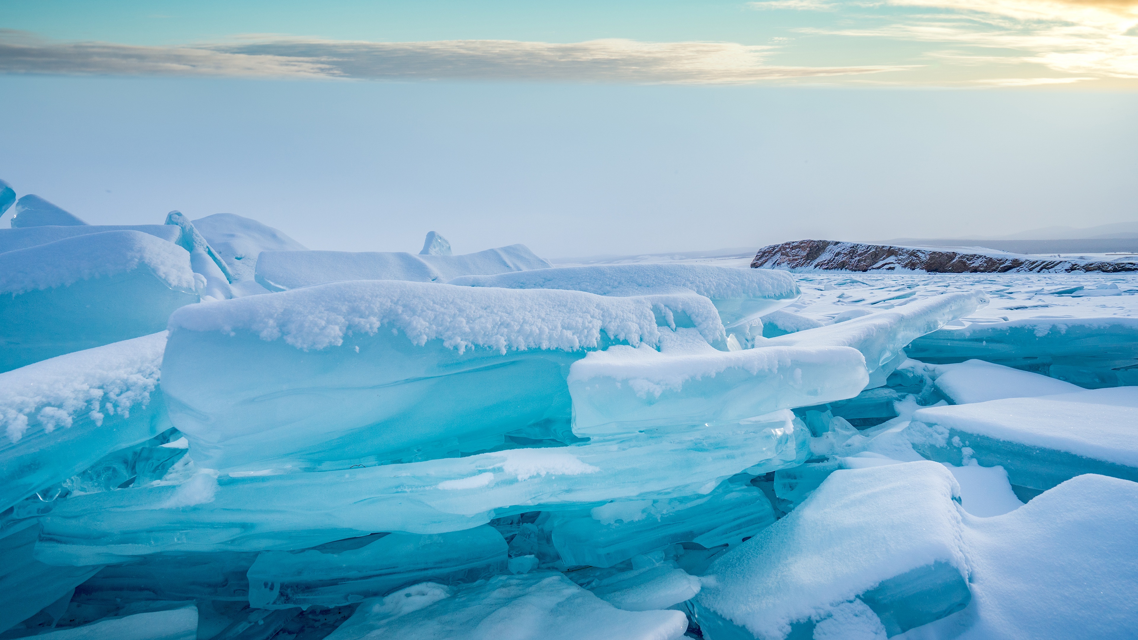Icy landscape, Ice Wallpaper, 3840x2160 4K Desktop