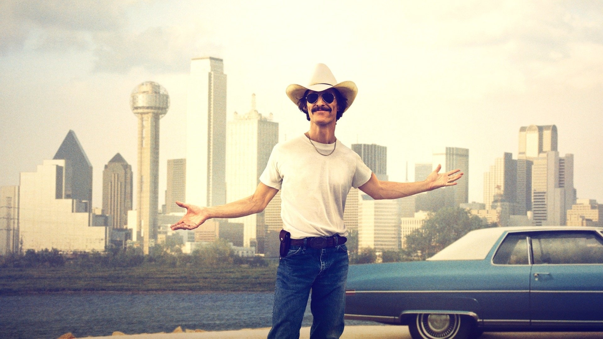 Matthew McConaughey: Ron Woodroof, a cowboy diagnosed with AIDS, in Dallas Buyers Club, 2013. 1920x1080 Full HD Wallpaper.