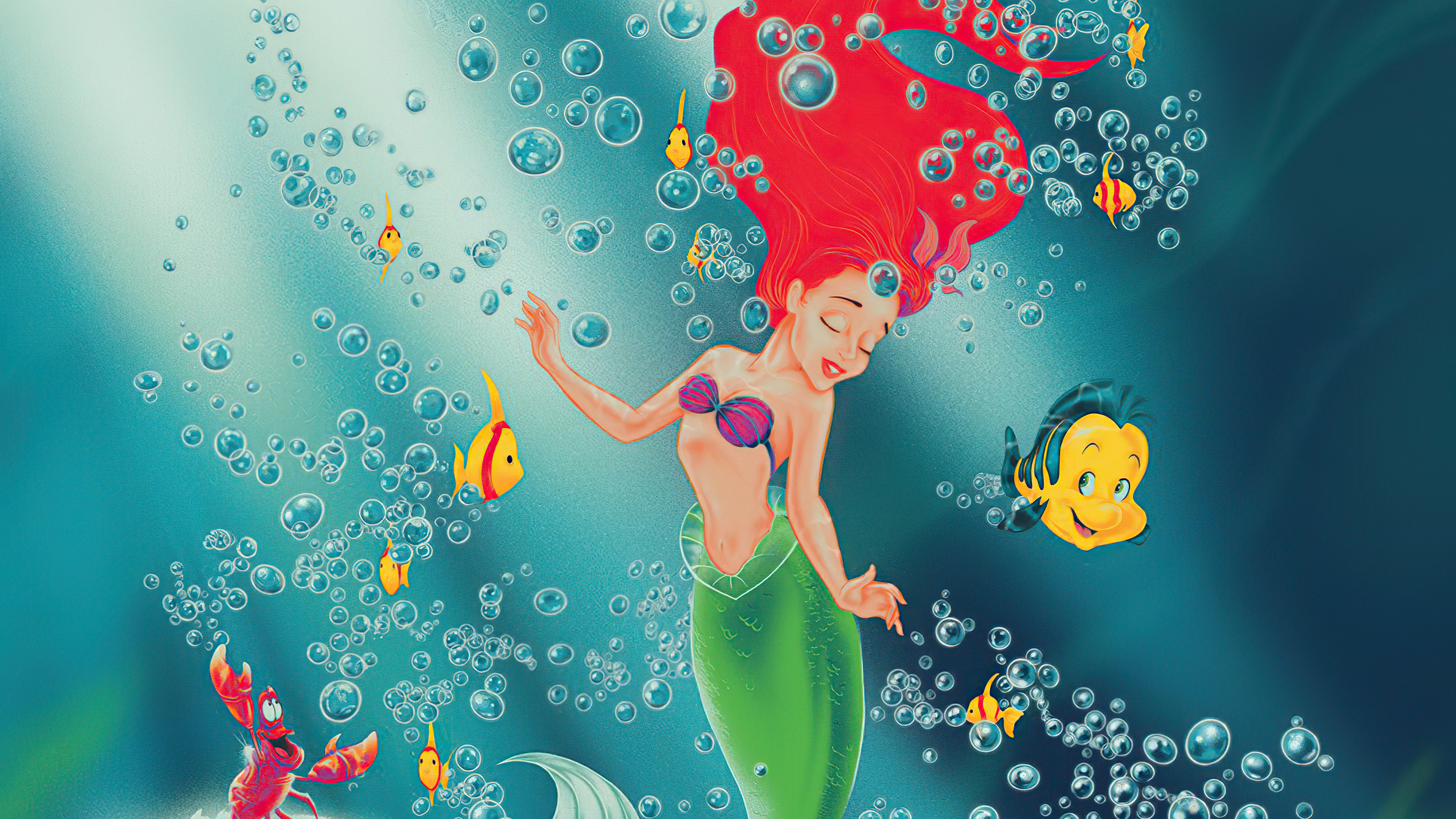 Ariel, The Little Mermaid, Poster, iPhone, 3840x2160 4K Desktop