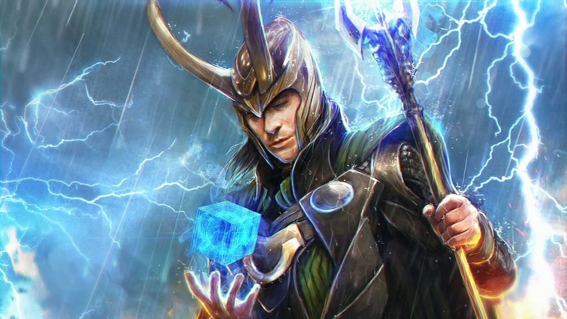 Loki: A member of the race of Frost Giants of Jotunheim, although not a giant in stature. 1920x1080 Full HD Wallpaper.