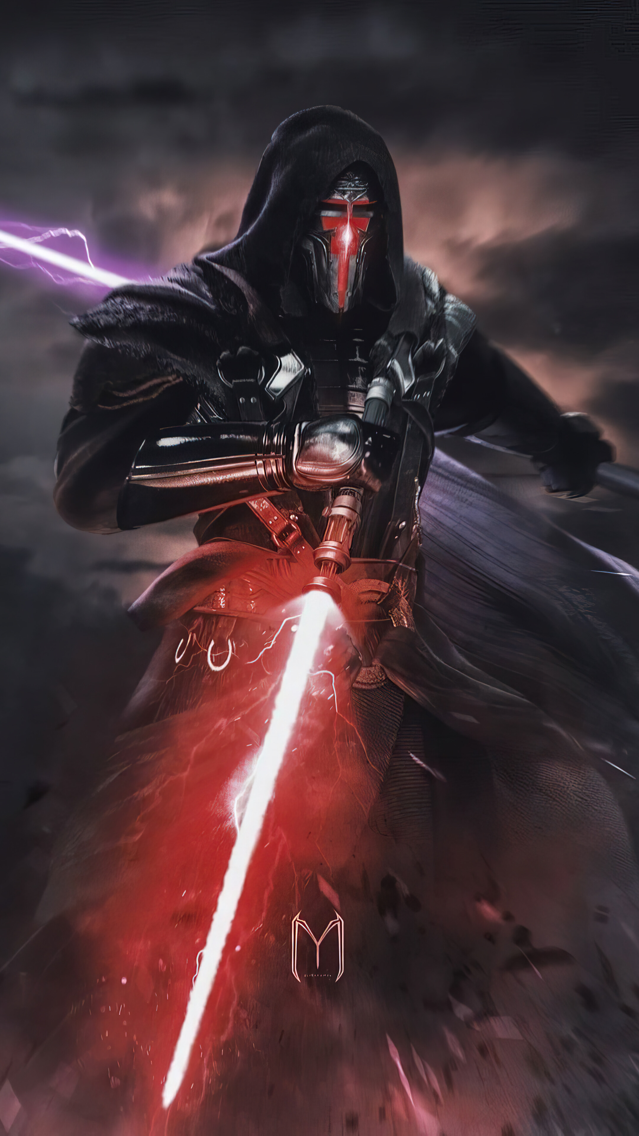 Darth Revan: Formed a Sith Empire to conquer the galaxy, contending with the Republic's armies. 2160x3840 4K Background.