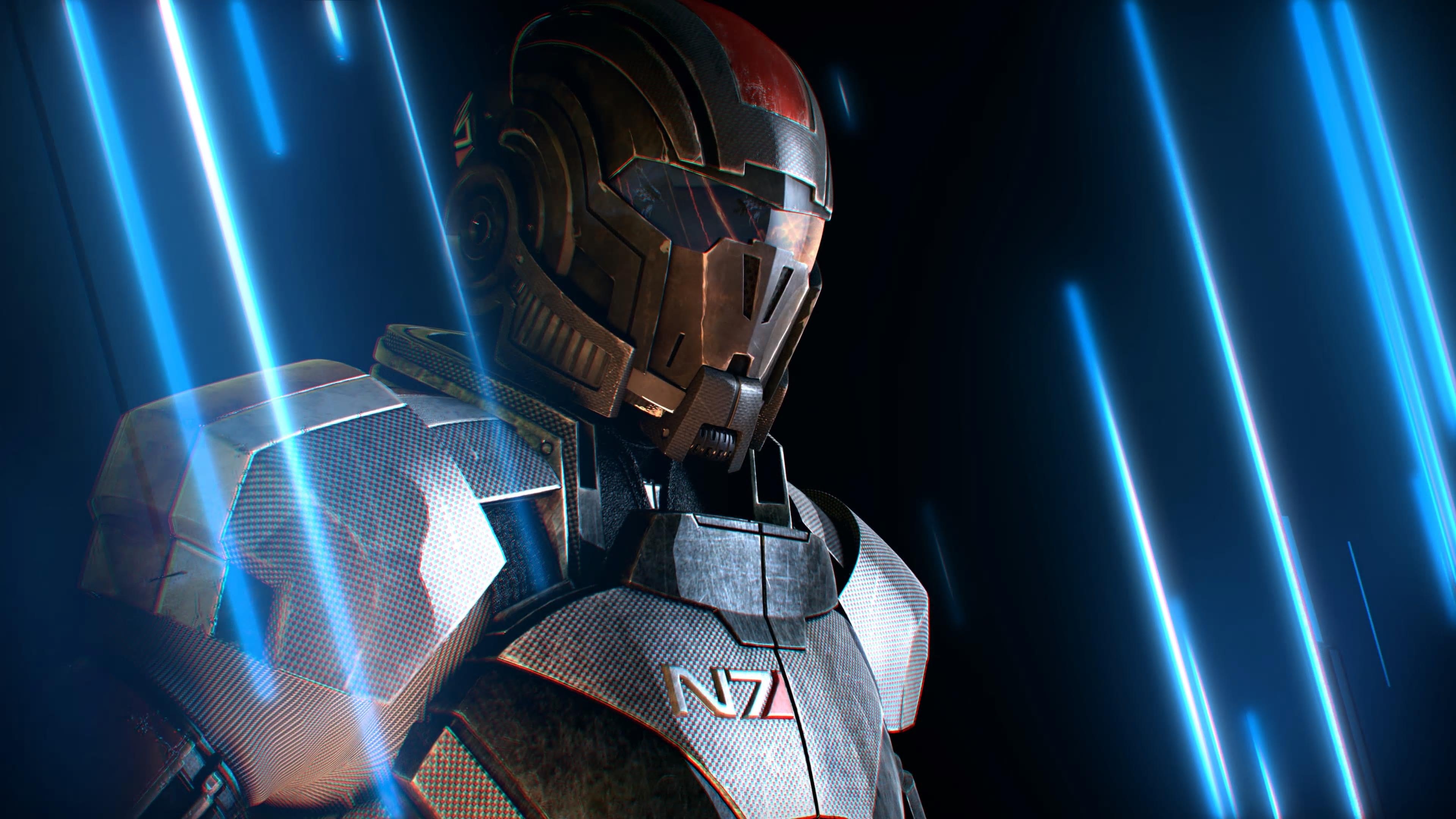 Mass Effect 3, N7 helmet, Minor issue, 3840x2160 4K Desktop