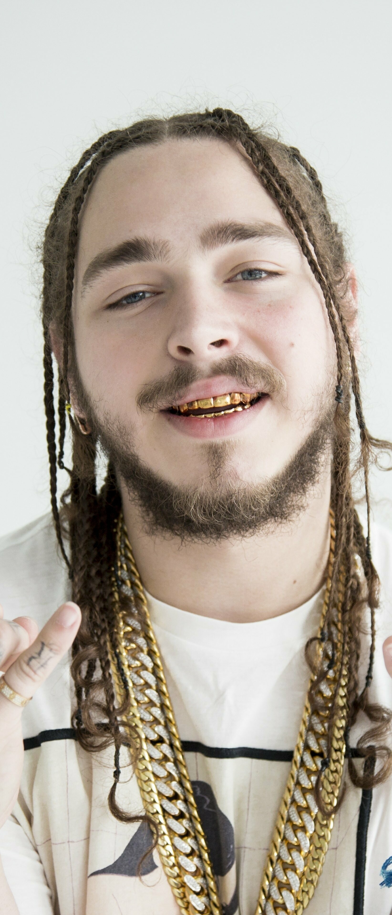 Post Malone: The singer gained recognition with his 2015 debut single "White Iverson". 1650x3840 HD Background.
