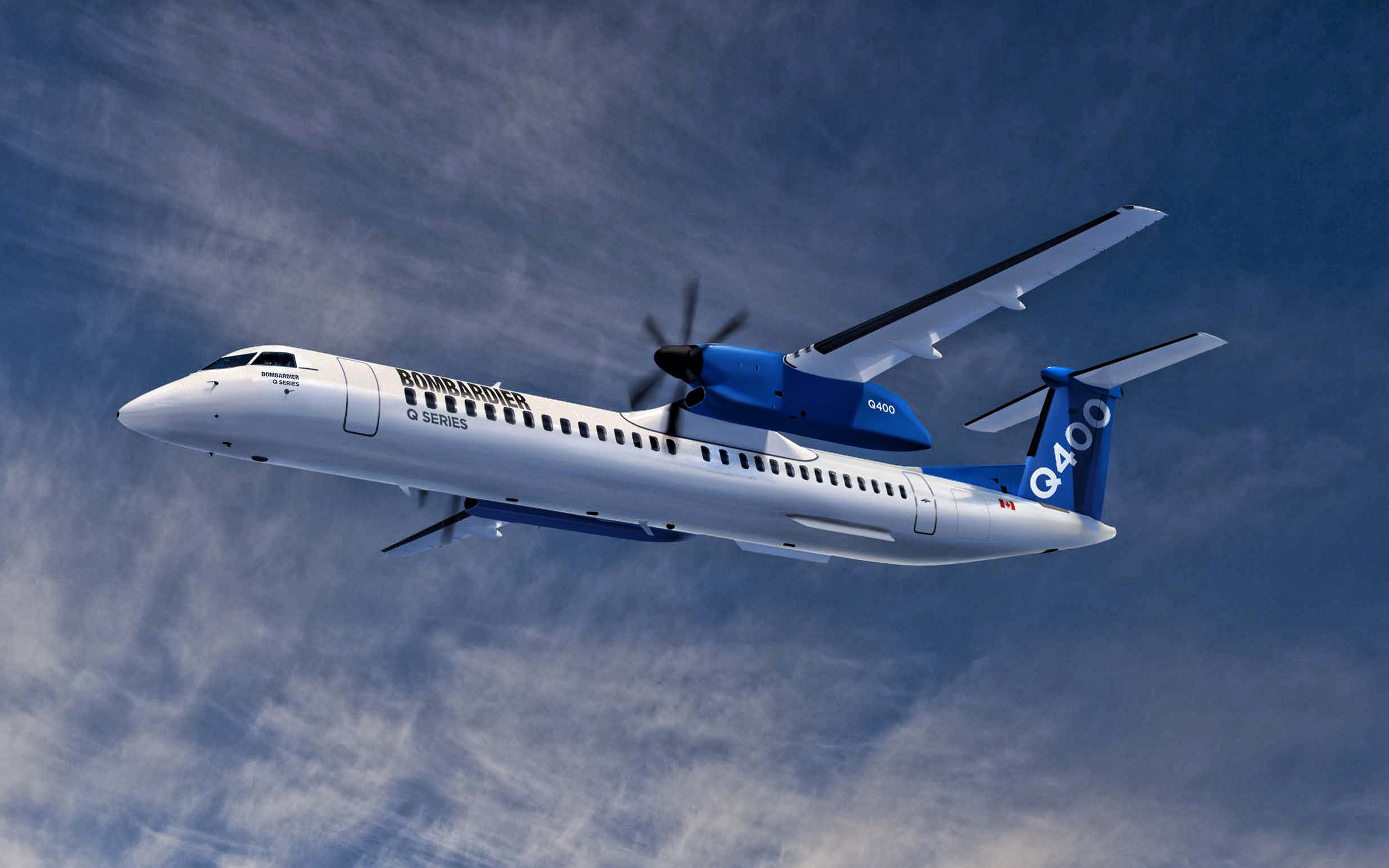 Bombardier Aerospace, Bombardier Q400, Passenger plane, Flight experience, 2880x1800 HD Desktop
