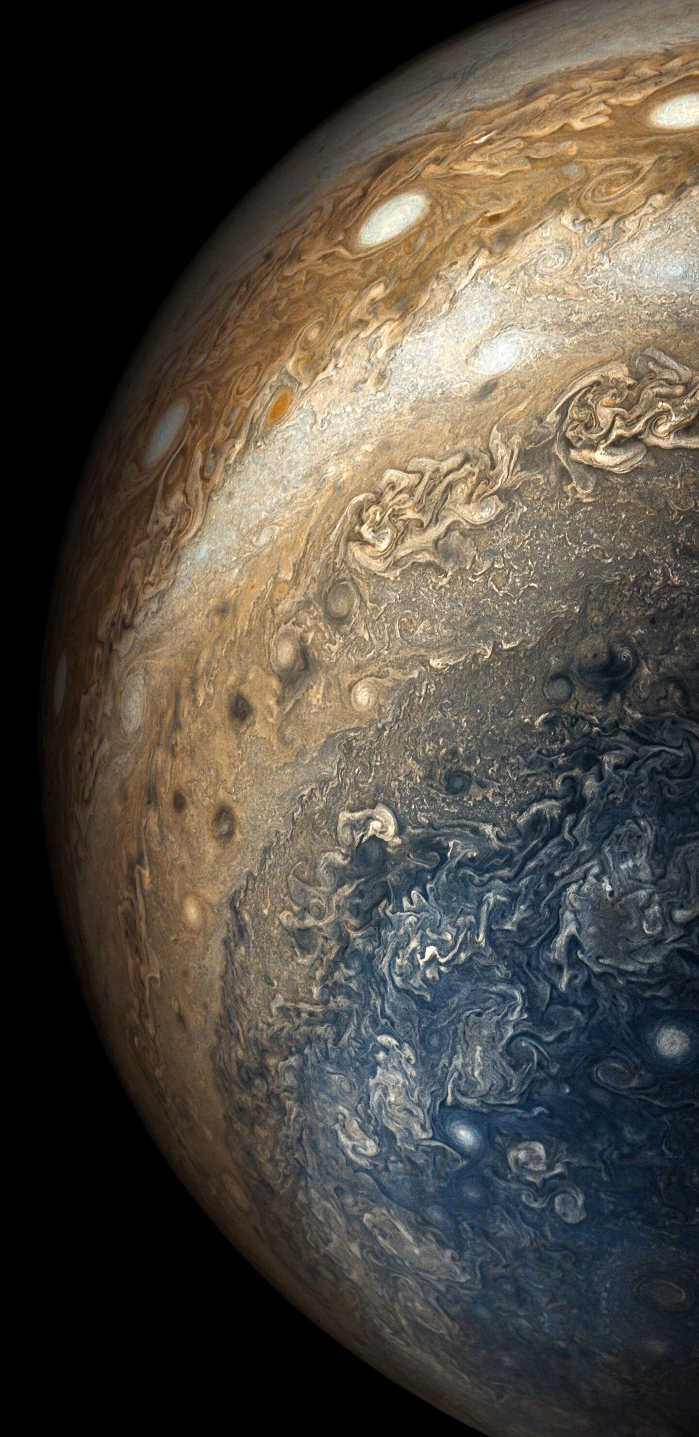 Planet: Jupiter, primarily composed of hydrogen. 1440x2960 HD Background.