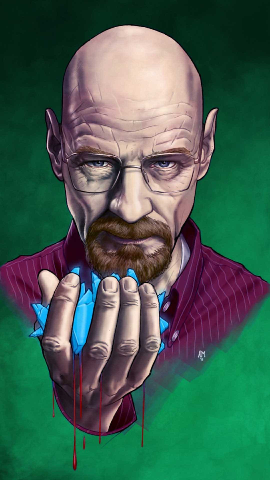 Walter White, Distinctive background, Character study, Psychological depth, 1080x1920 Full HD Phone