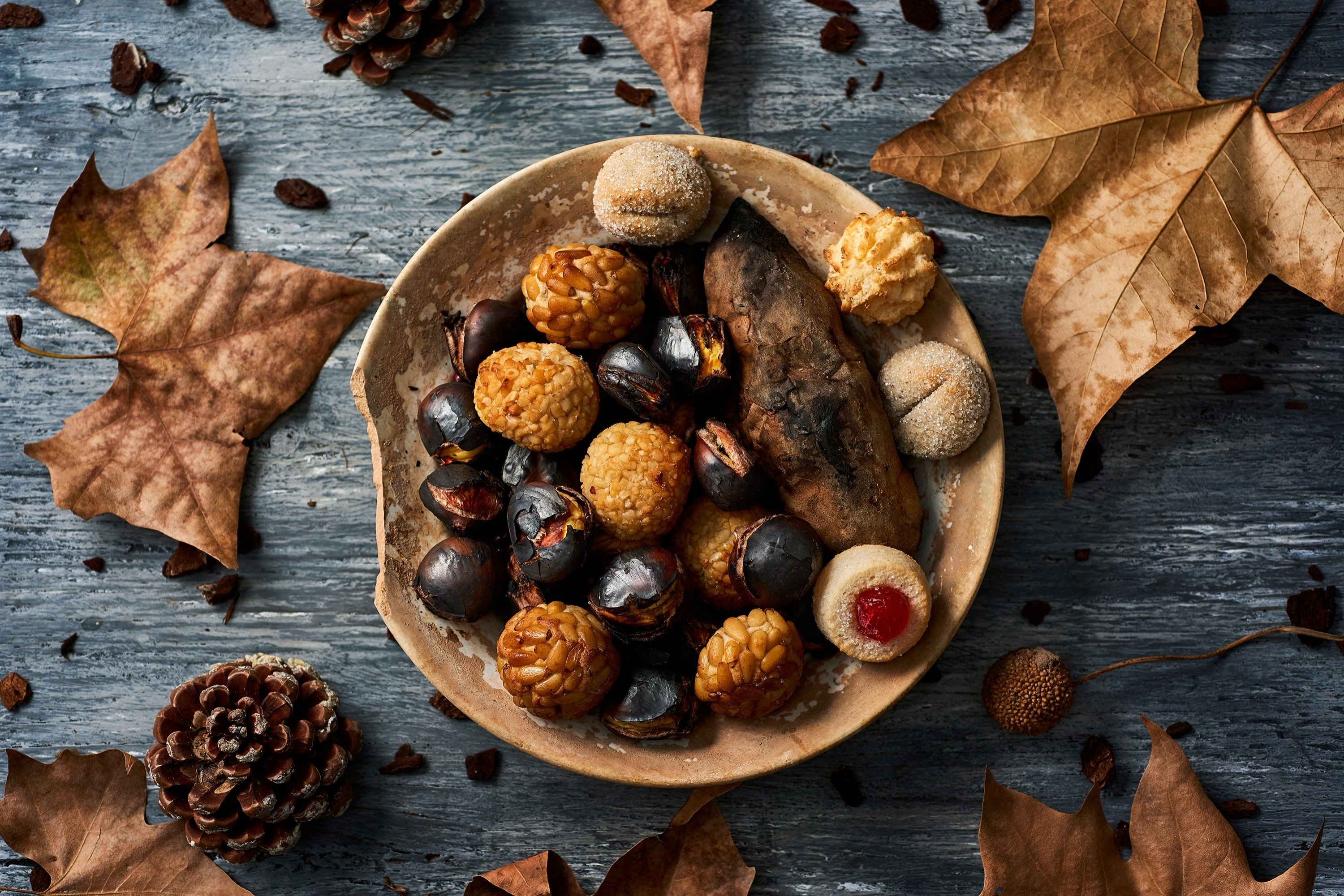 Enjoy chestnuts, Autumn bounty, Culinary versatility, Nutty goodness, 3000x2010 HD Desktop