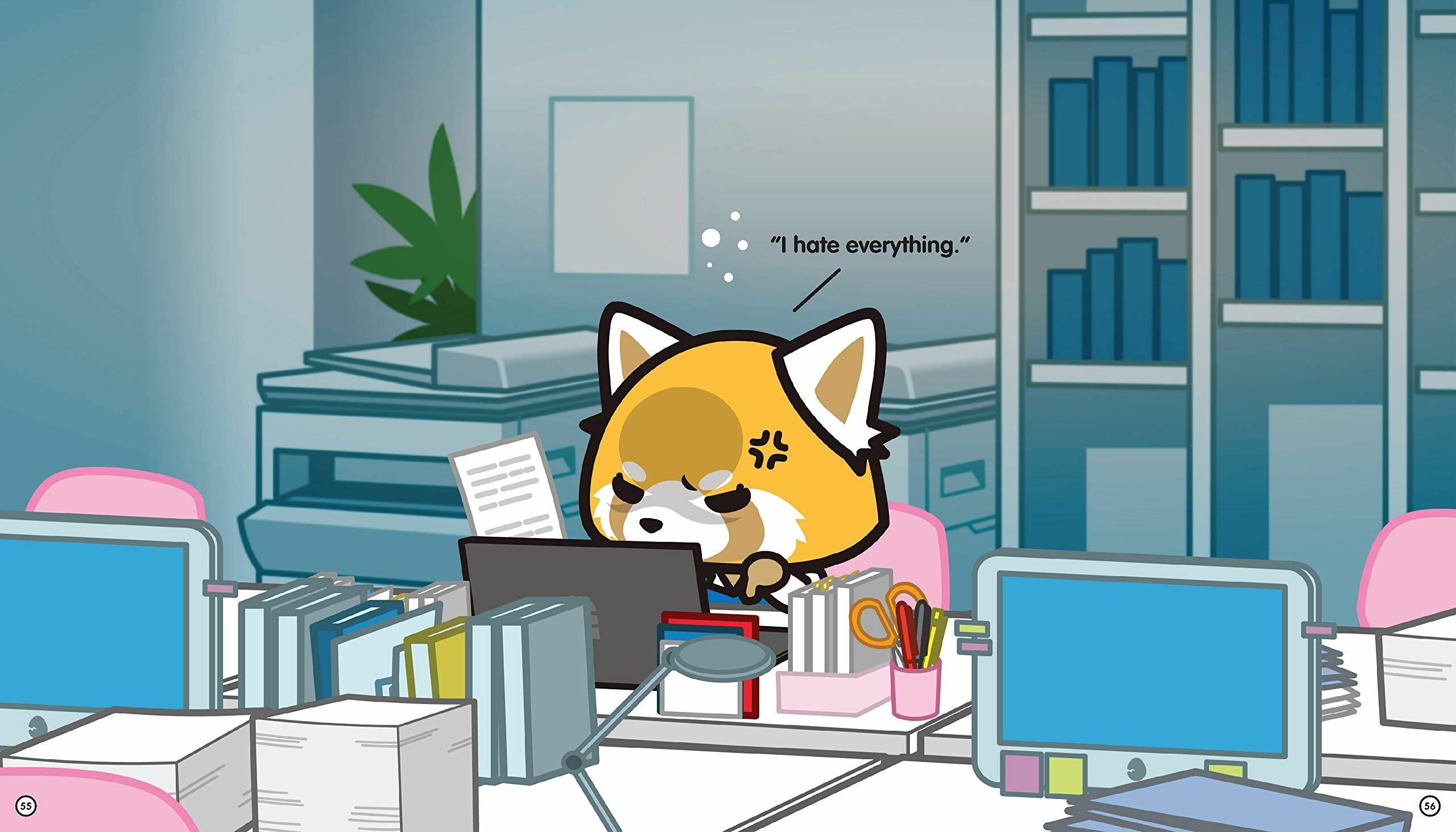 Aggretsuko: A second season was aired in June 2019 on Netflix, Anime. 2560x1470 HD Wallpaper.