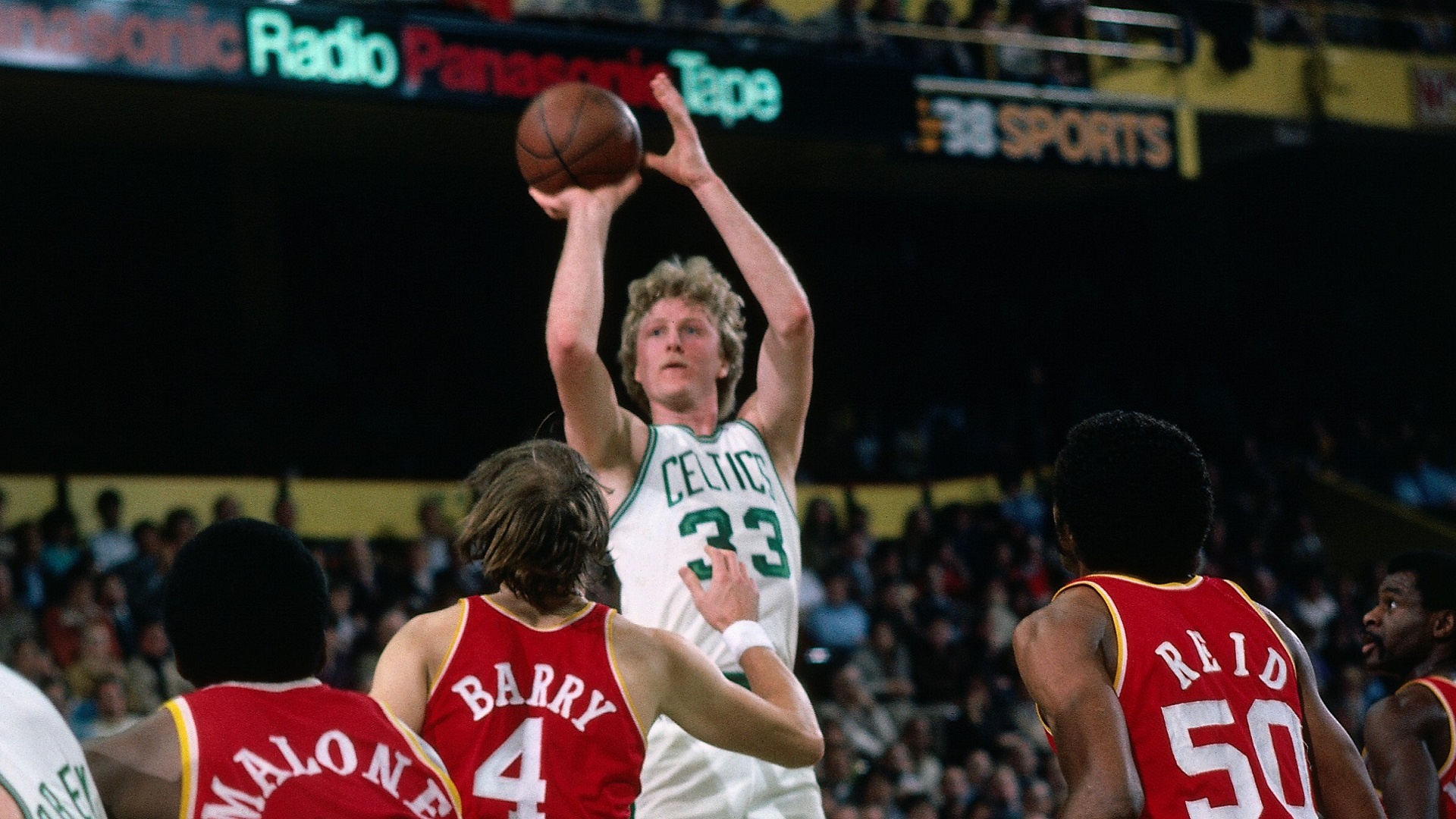 Larry Bird, Grand stage display, Unmatched instincts, Sports highlights, 1920x1080 Full HD Desktop