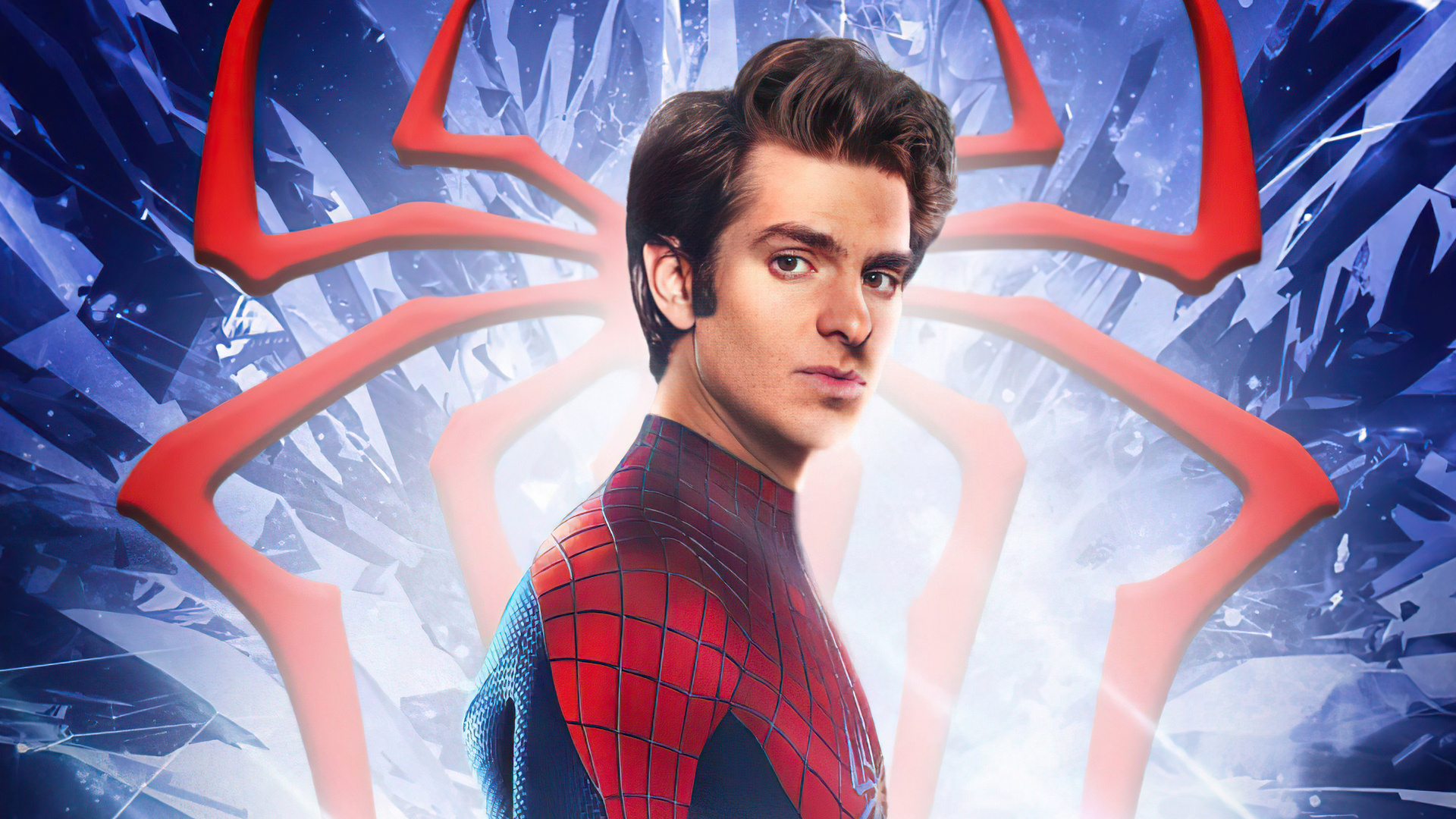 Andrew Garfield, Spider-Man poster, High-definition background, Superhero charm, 1920x1080 Full HD Desktop