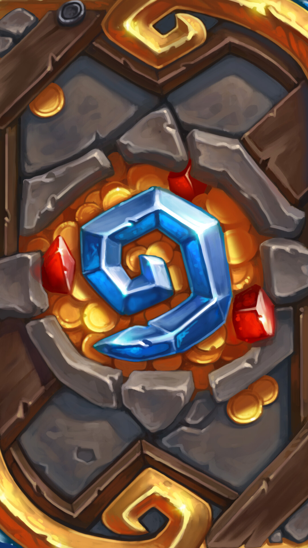 Hearthstone: The game is free-to-play, only requiring the player to download the game client for their computer or device after setting up a free Battle net account. 1080x1920 Full HD Background.