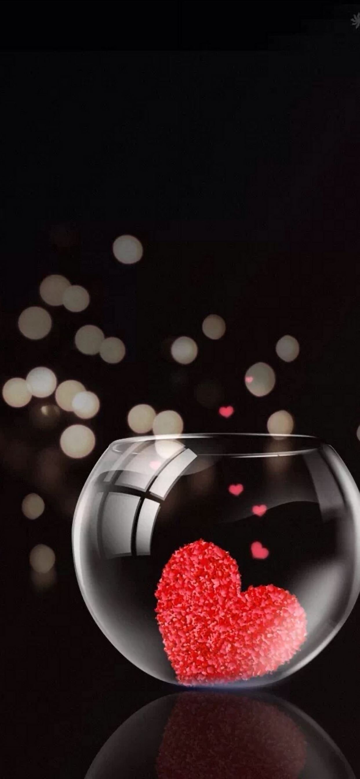Hearts, Glass jar, Free download, iPhone wallpapers, 1250x2690 HD Phone