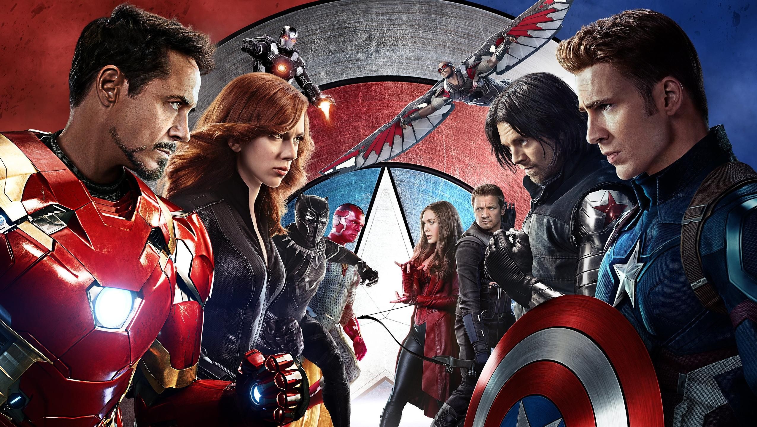 Captain America: Civil War, Epic battle scenes, Superhero team-up, Action-packed movie, 2560x1450 HD Desktop